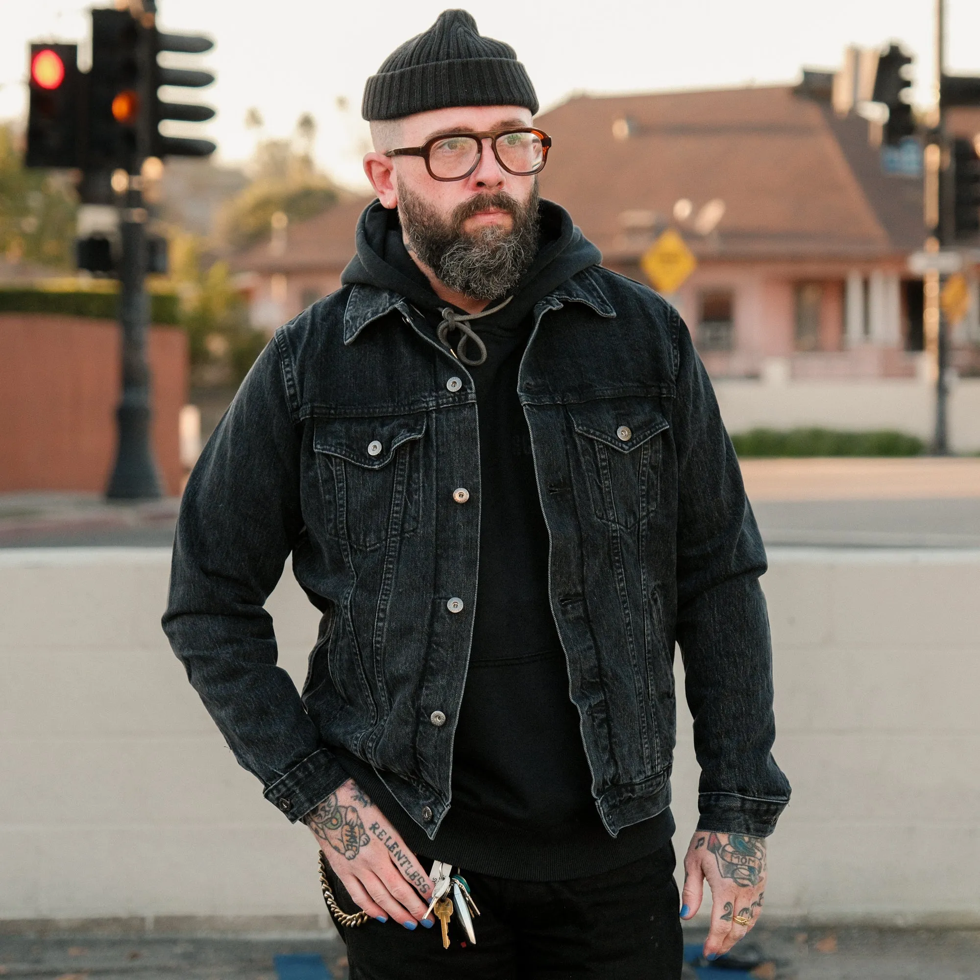 3sixteen Type 3s Washed Denim Jacket - Vintage-Inspired, Classic Fit, Premium Quality