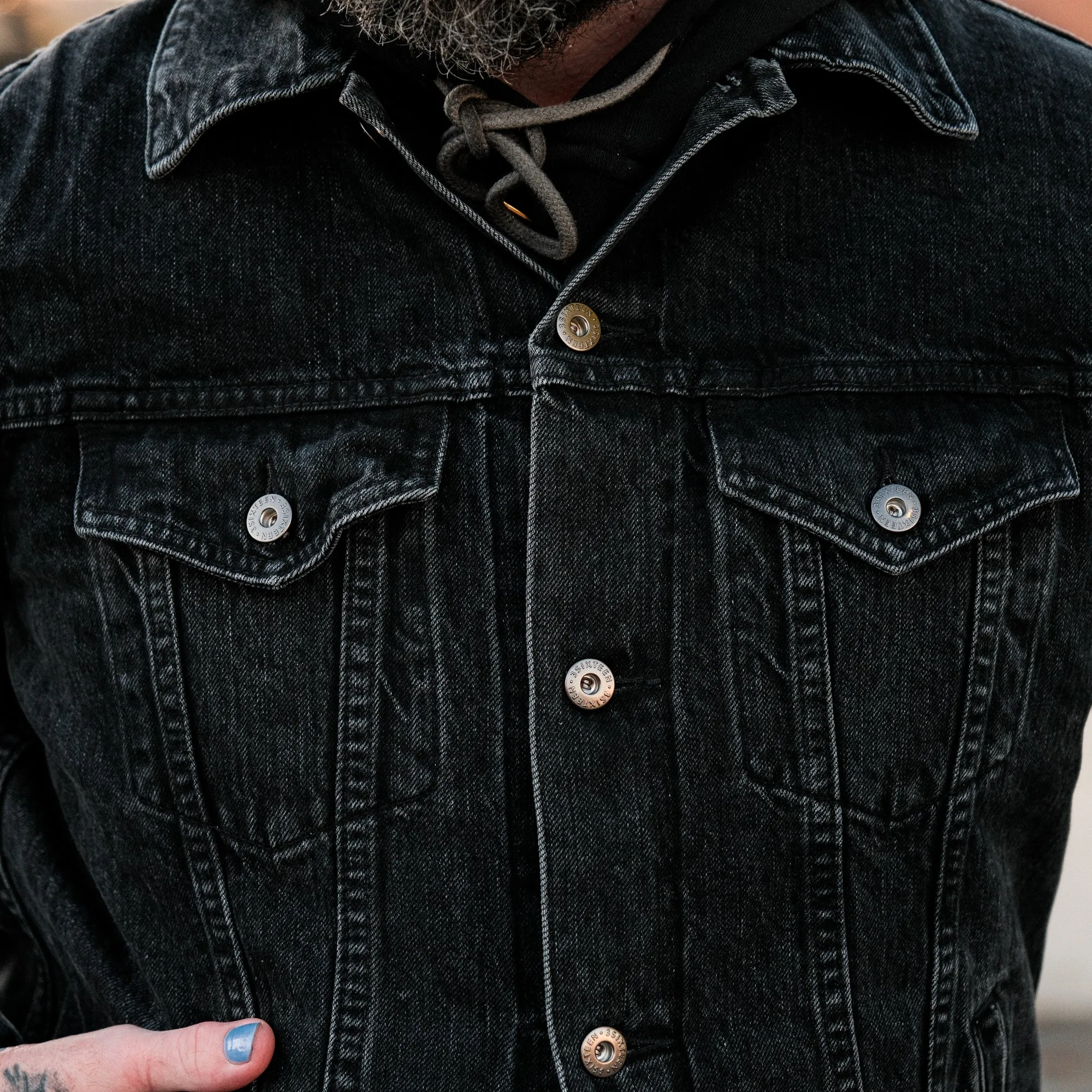 3sixteen Type 3s Washed Denim Jacket - Vintage-Inspired, Classic Fit, Premium Quality