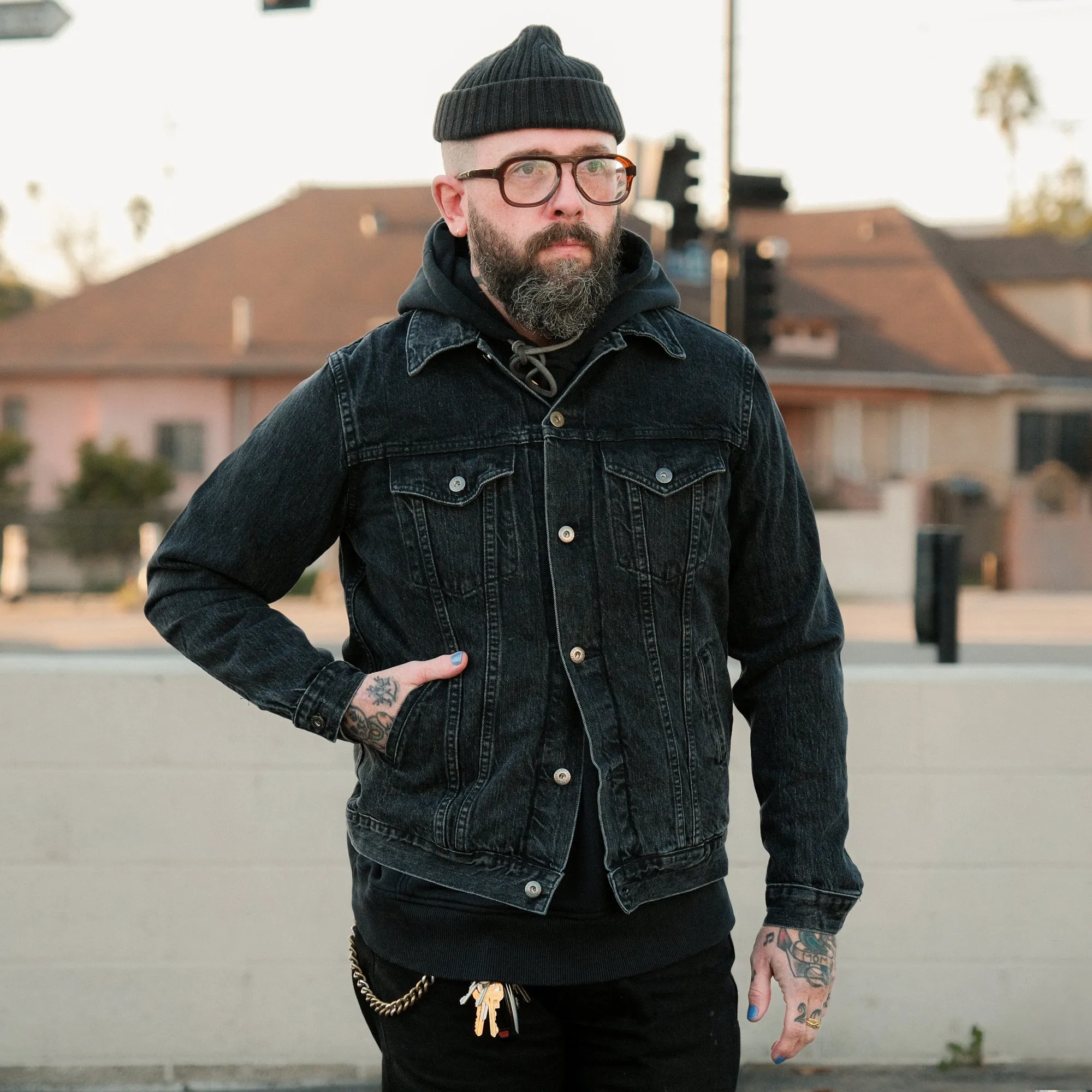 3sixteen Type 3s Washed Denim Jacket - Vintage-Inspired, Classic Fit, Premium Quality