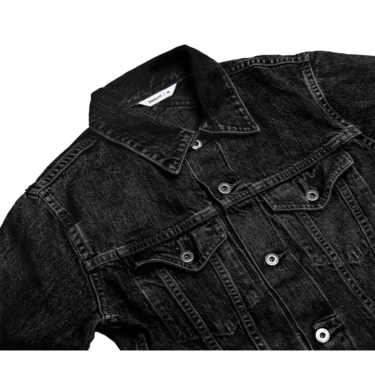 3sixteen Type 3s Washed Denim Jacket - Vintage-Inspired, Classic Fit, Premium Quality