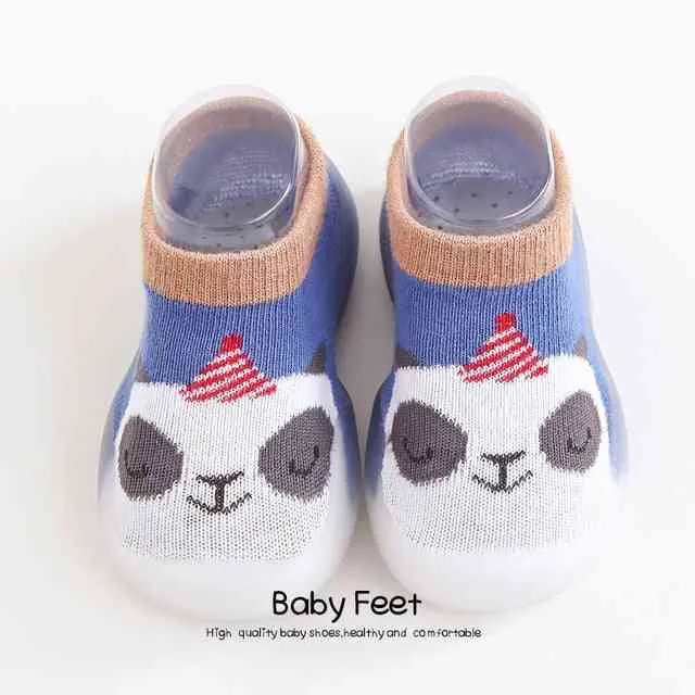 Animal Sock Shoes - Blue Panda