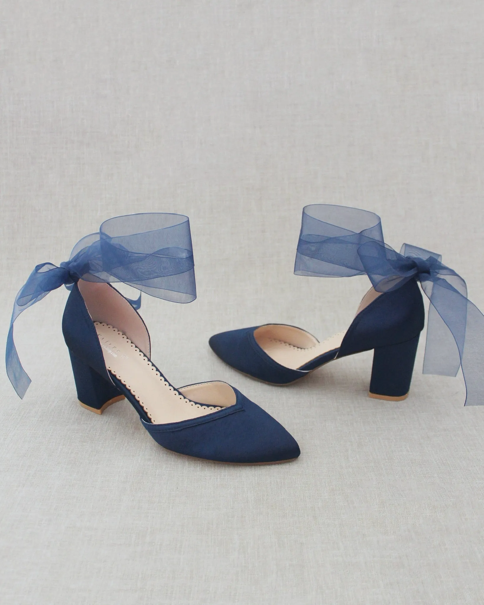 Ankle Wrap Tie Evening Block Heels