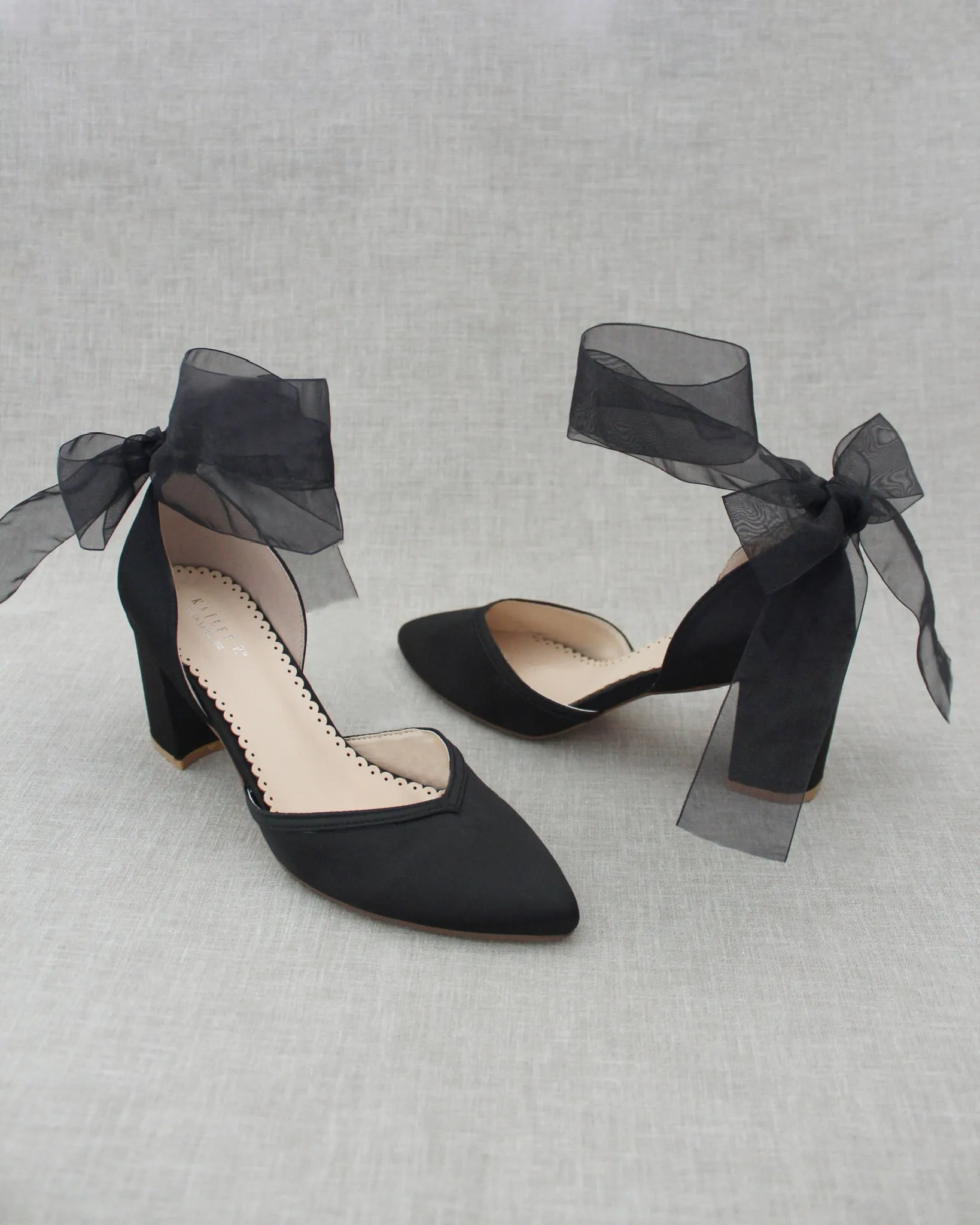 Ankle Wrap Tie Evening Block Heels