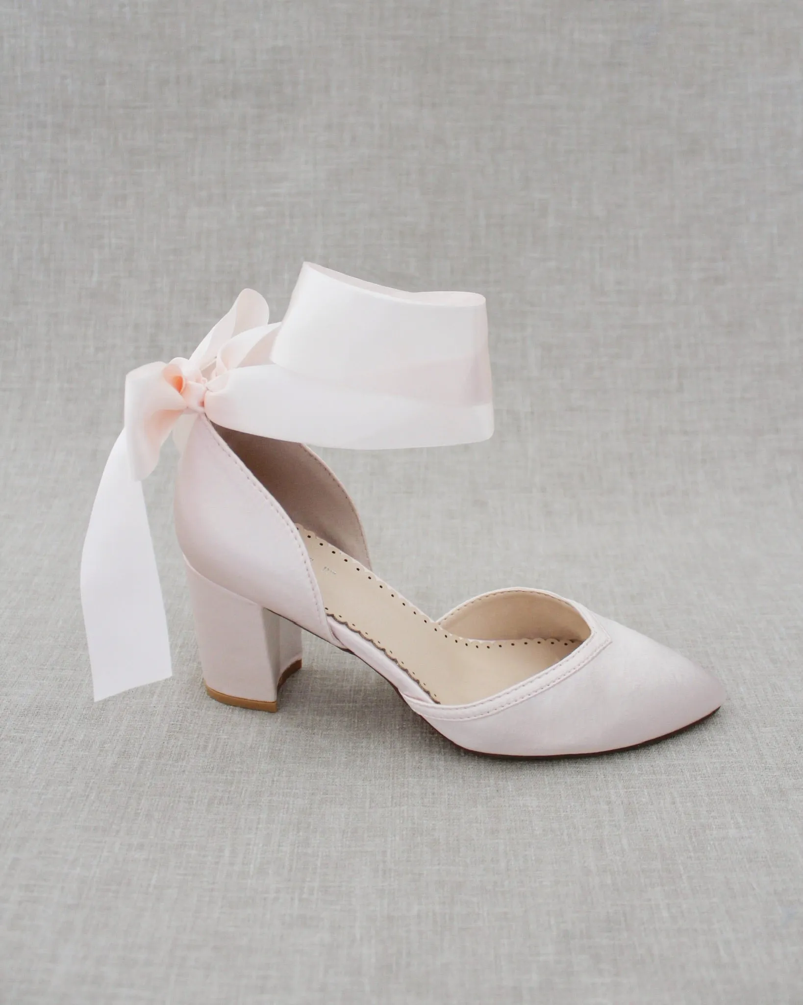 Ankle Wrap Tie Evening Block Heels