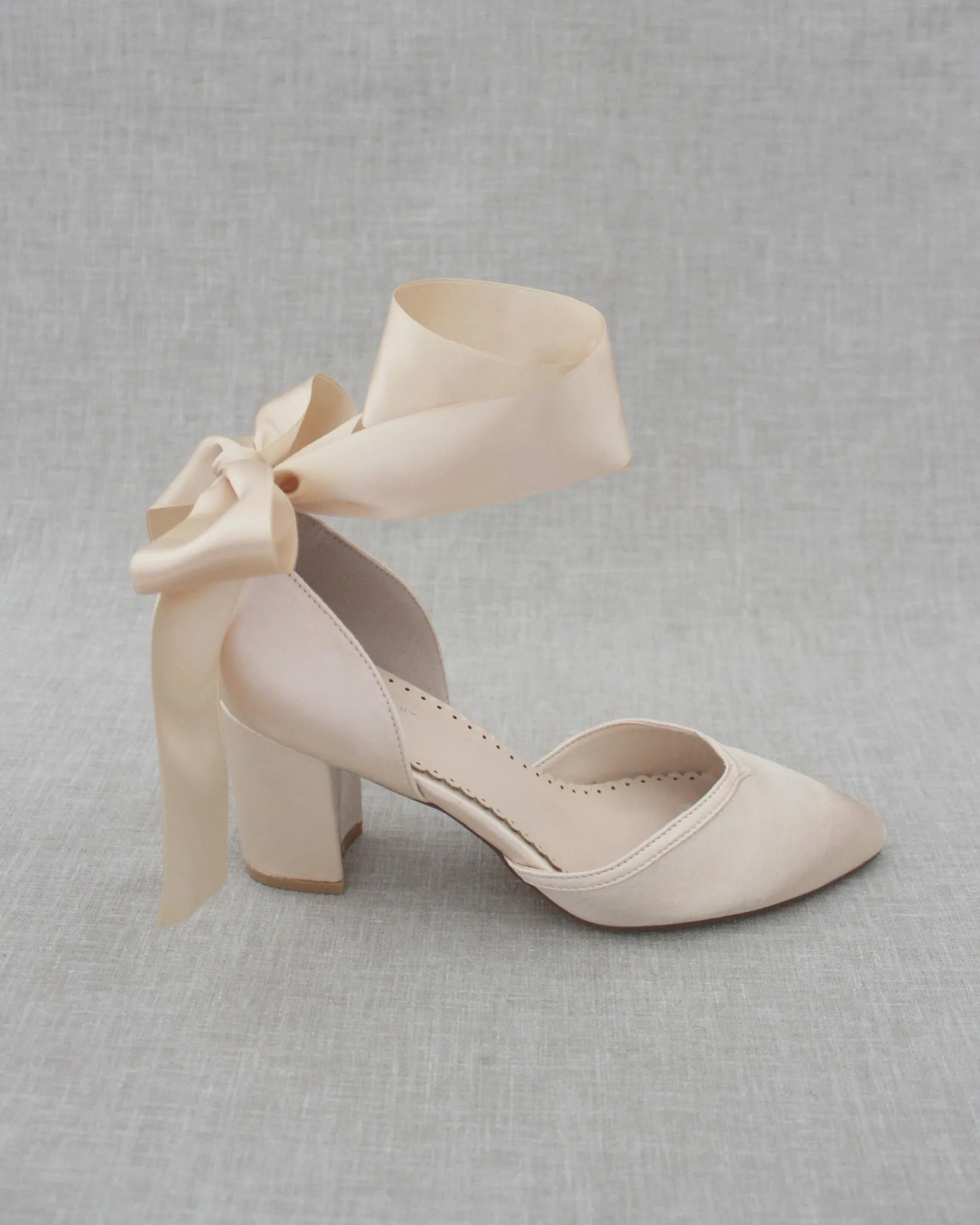 Ankle Wrap Tie Evening Block Heels