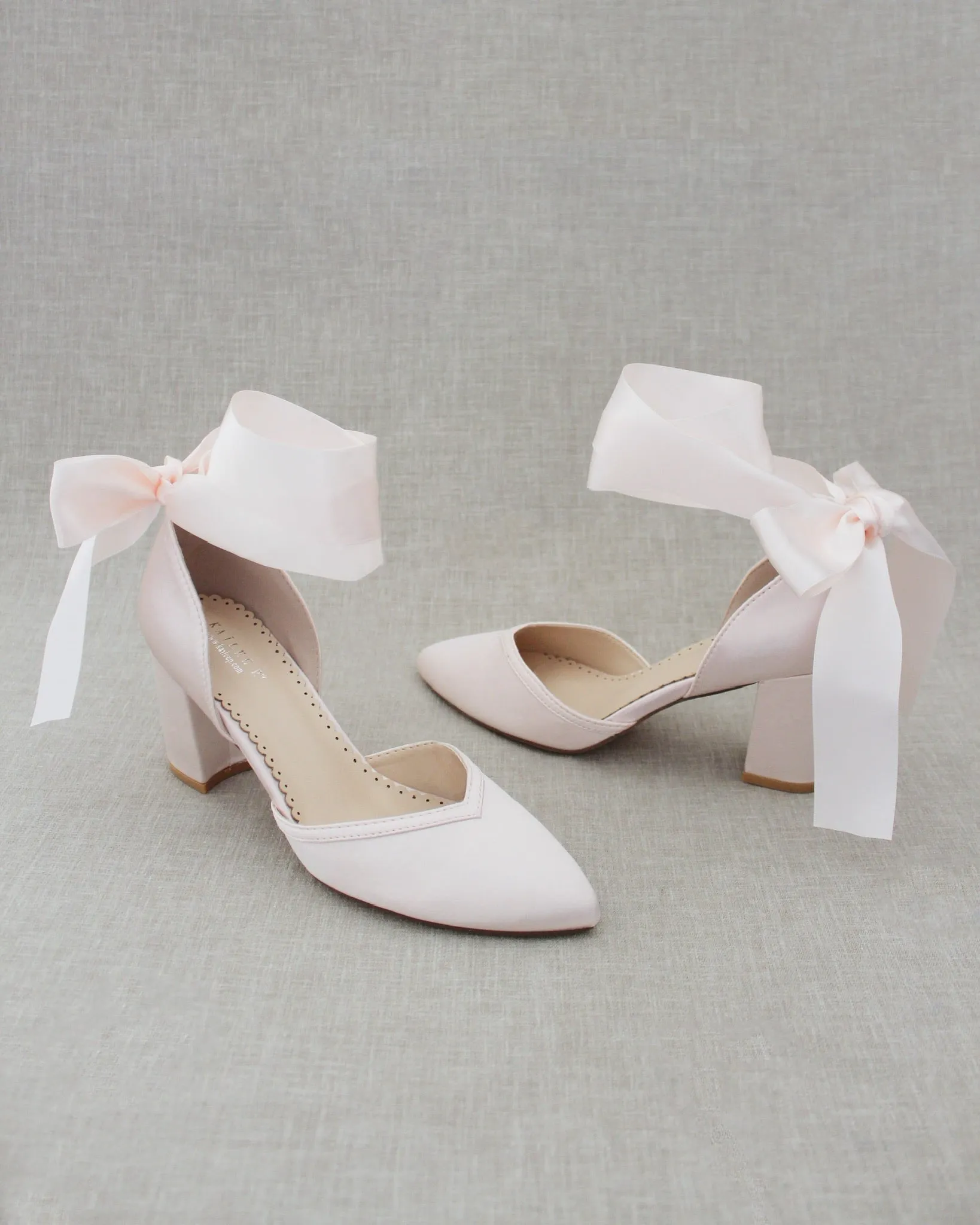 Ankle Wrap Tie Evening Block Heels