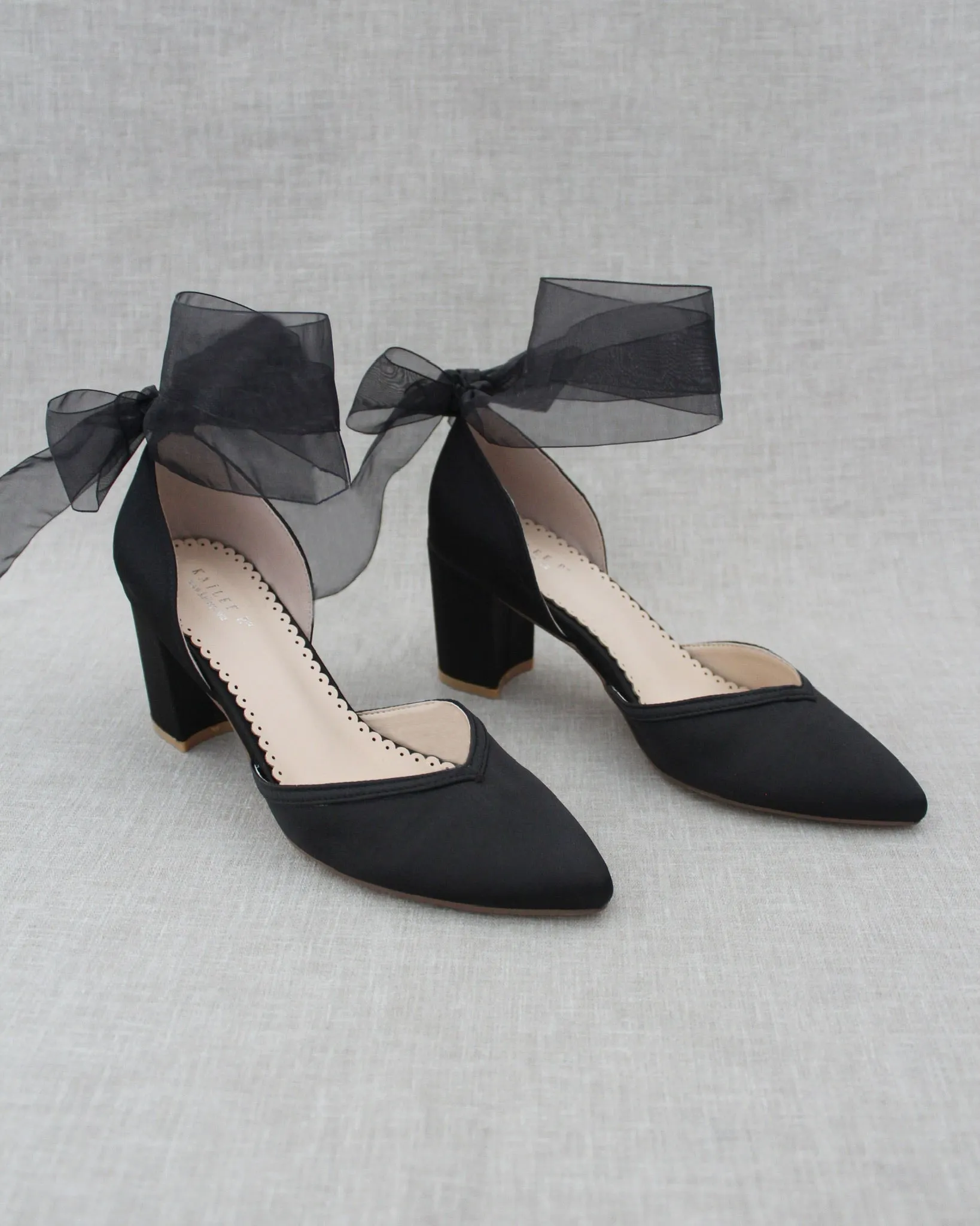 Ankle Wrap Tie Evening Block Heels