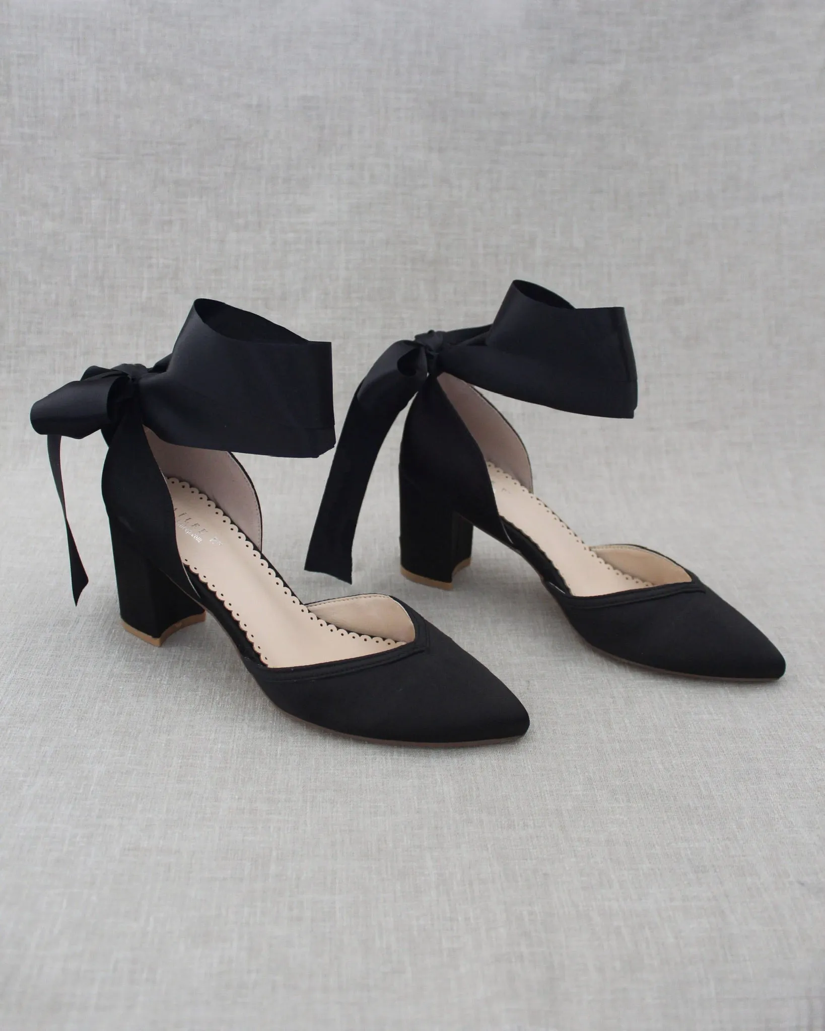 Ankle Wrap Tie Evening Block Heels