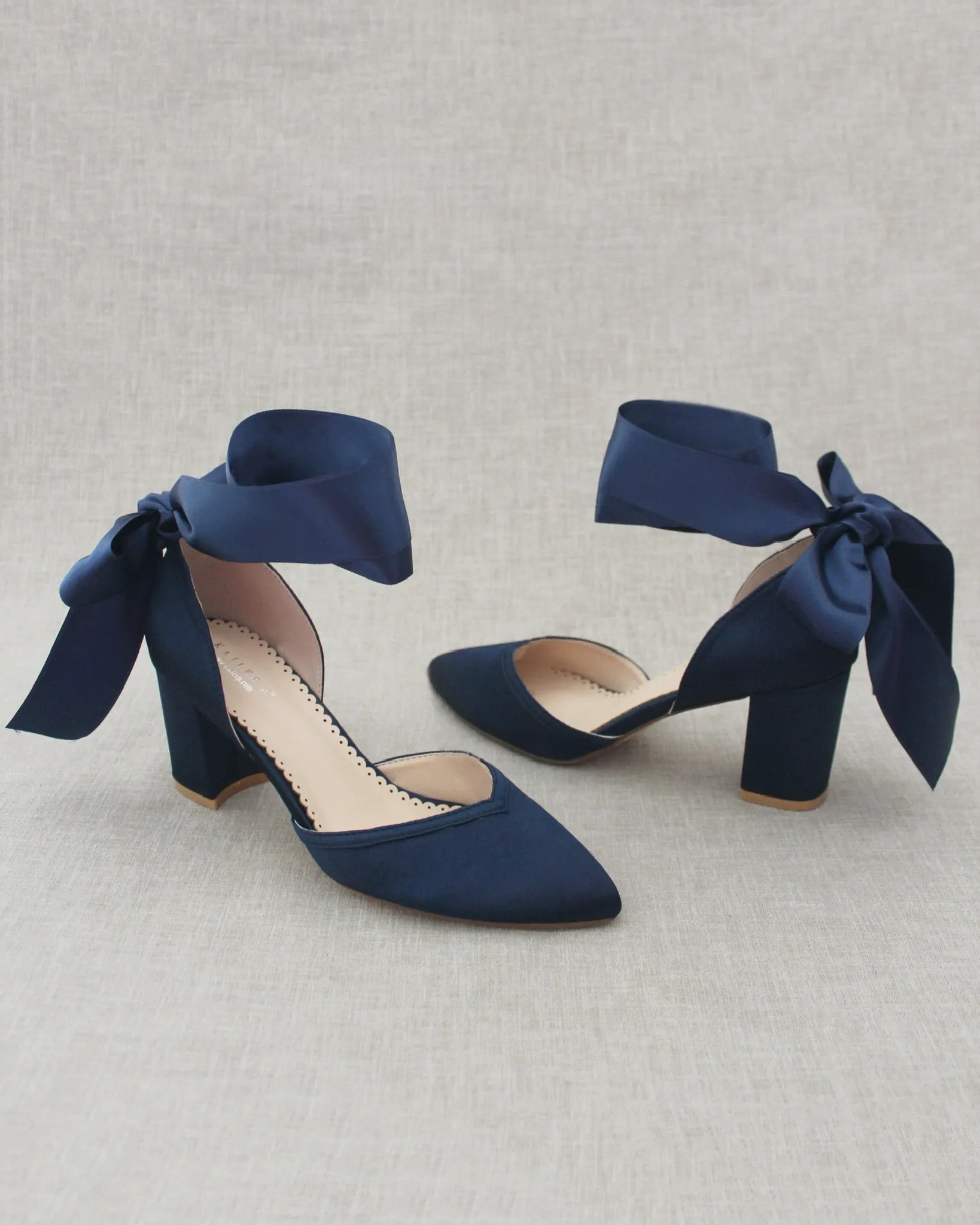 Ankle Wrap Tie Evening Block Heels