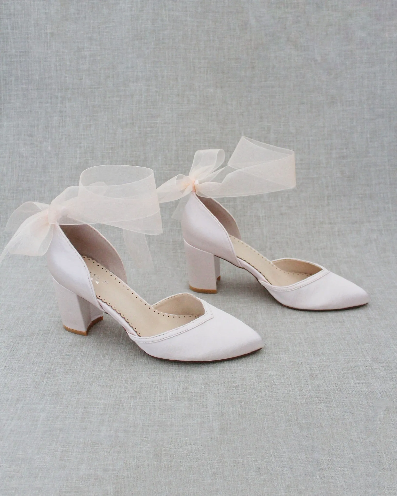 Ankle Wrap Tie Evening Block Heels