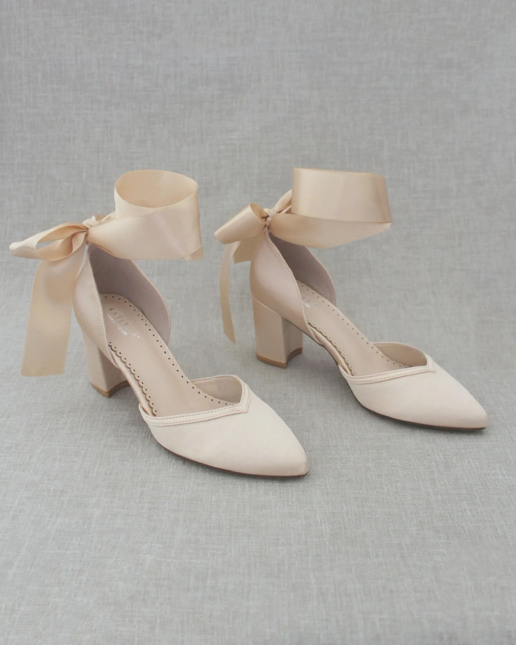 Ankle Wrap Tie Evening Block Heels