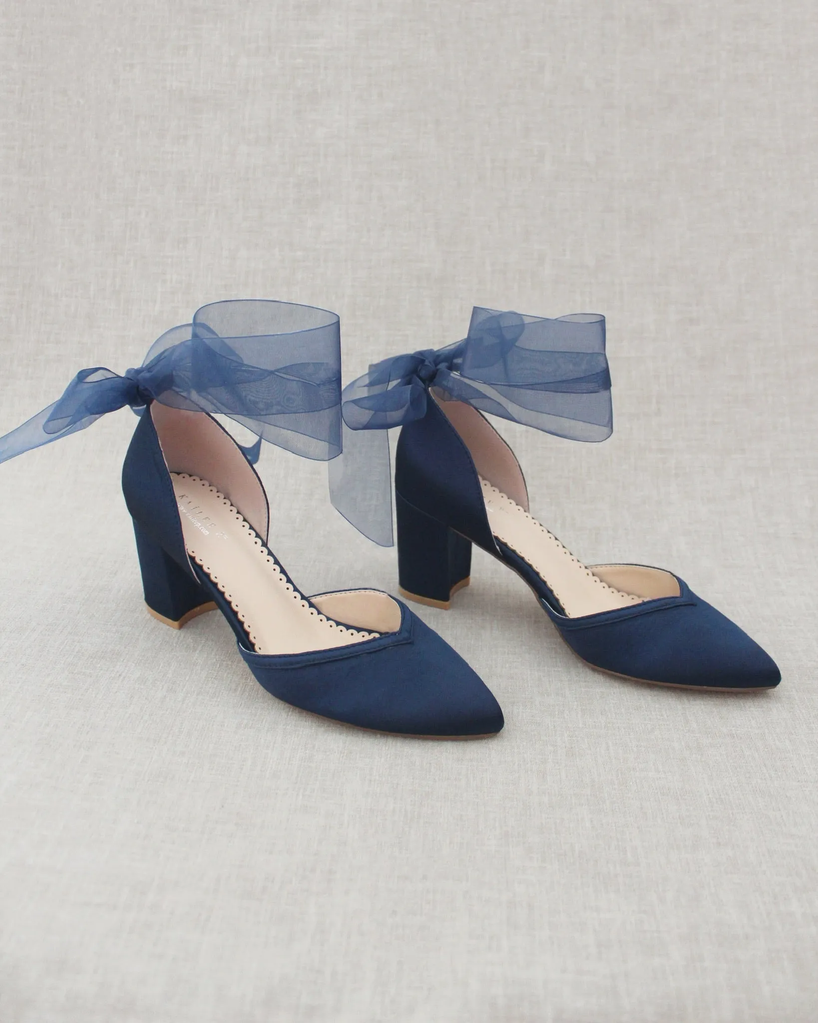 Ankle Wrap Tie Evening Block Heels