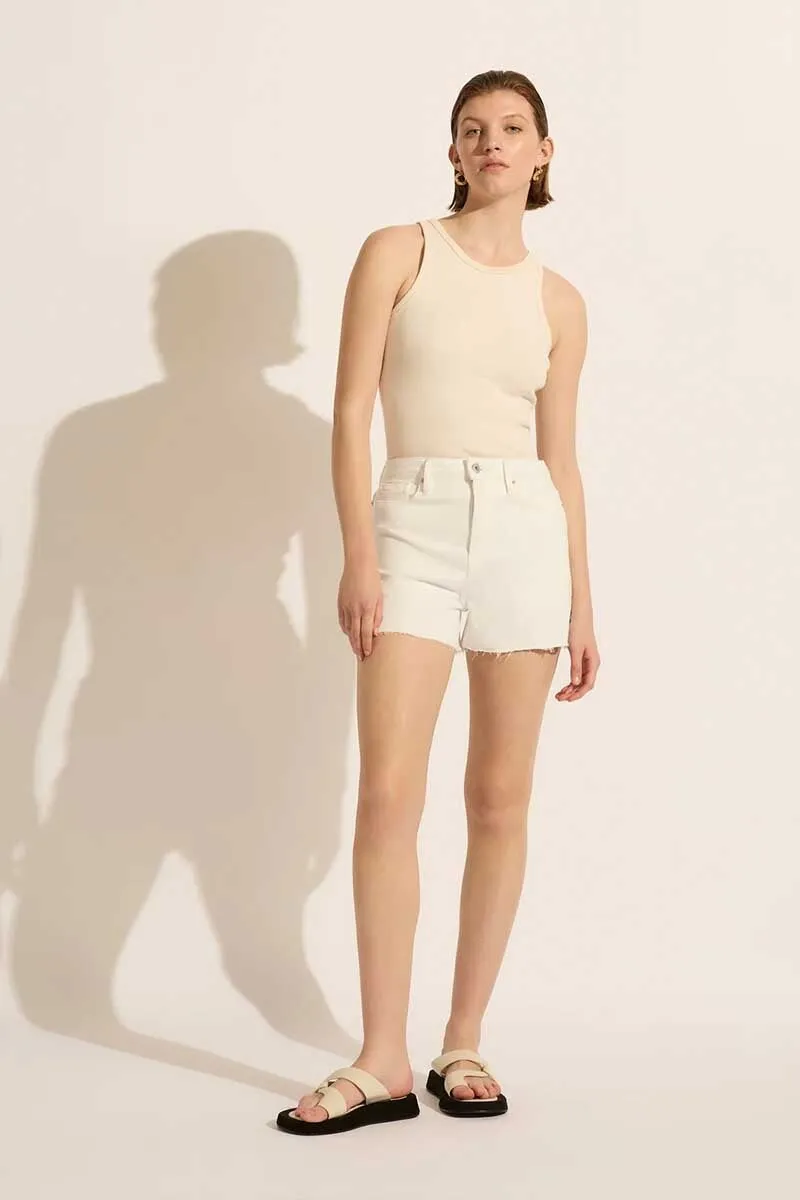 ANNIE HIGH CLASSIC SHORT-SOFT WHITE