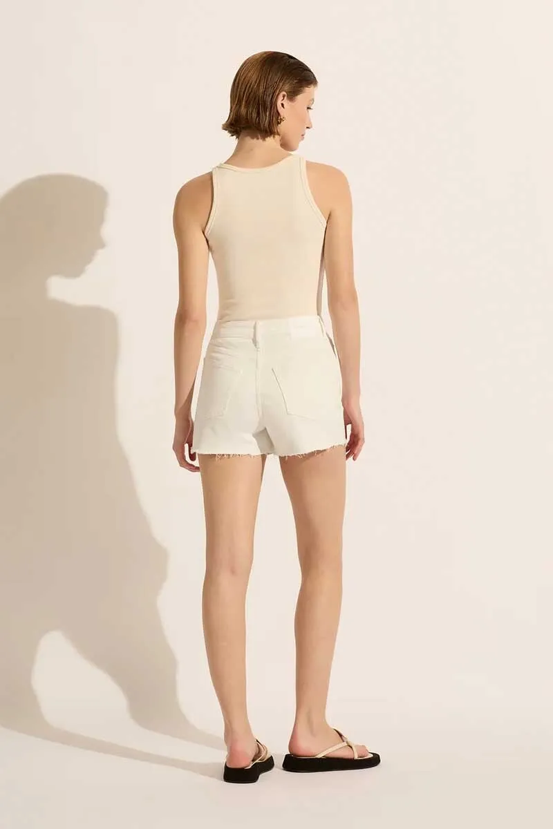 ANNIE HIGH CLASSIC SHORT-SOFT WHITE