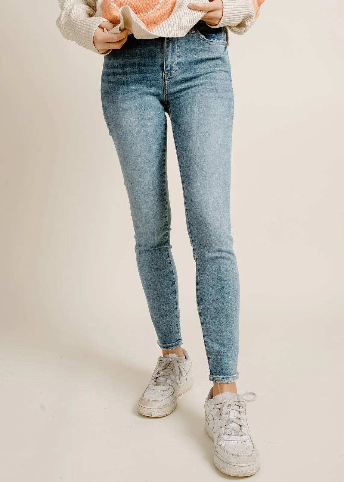 Audrey Midi Rise Skinny Denim - Hayes