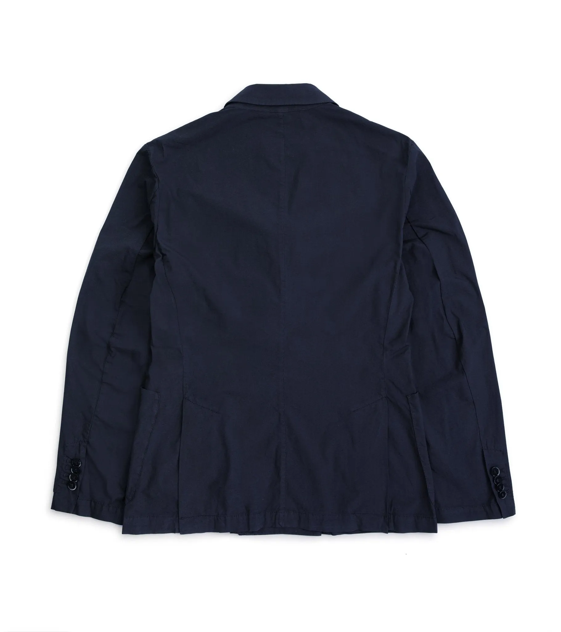 Barena Siroco Pavion Light Cotton Double Breasted Jacket: Navy