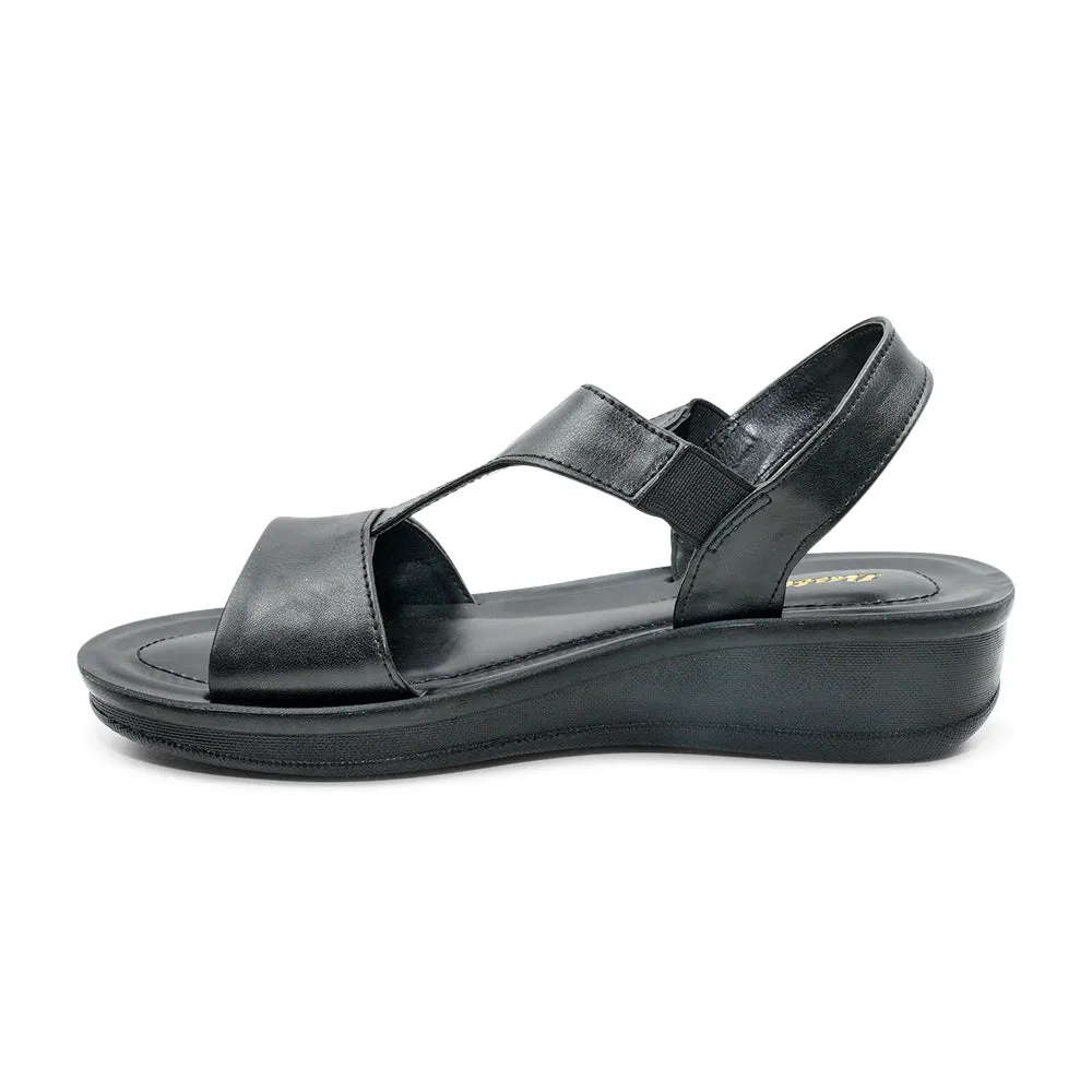 Bata Light & Easy Valentino Black Belt Sandal for Women