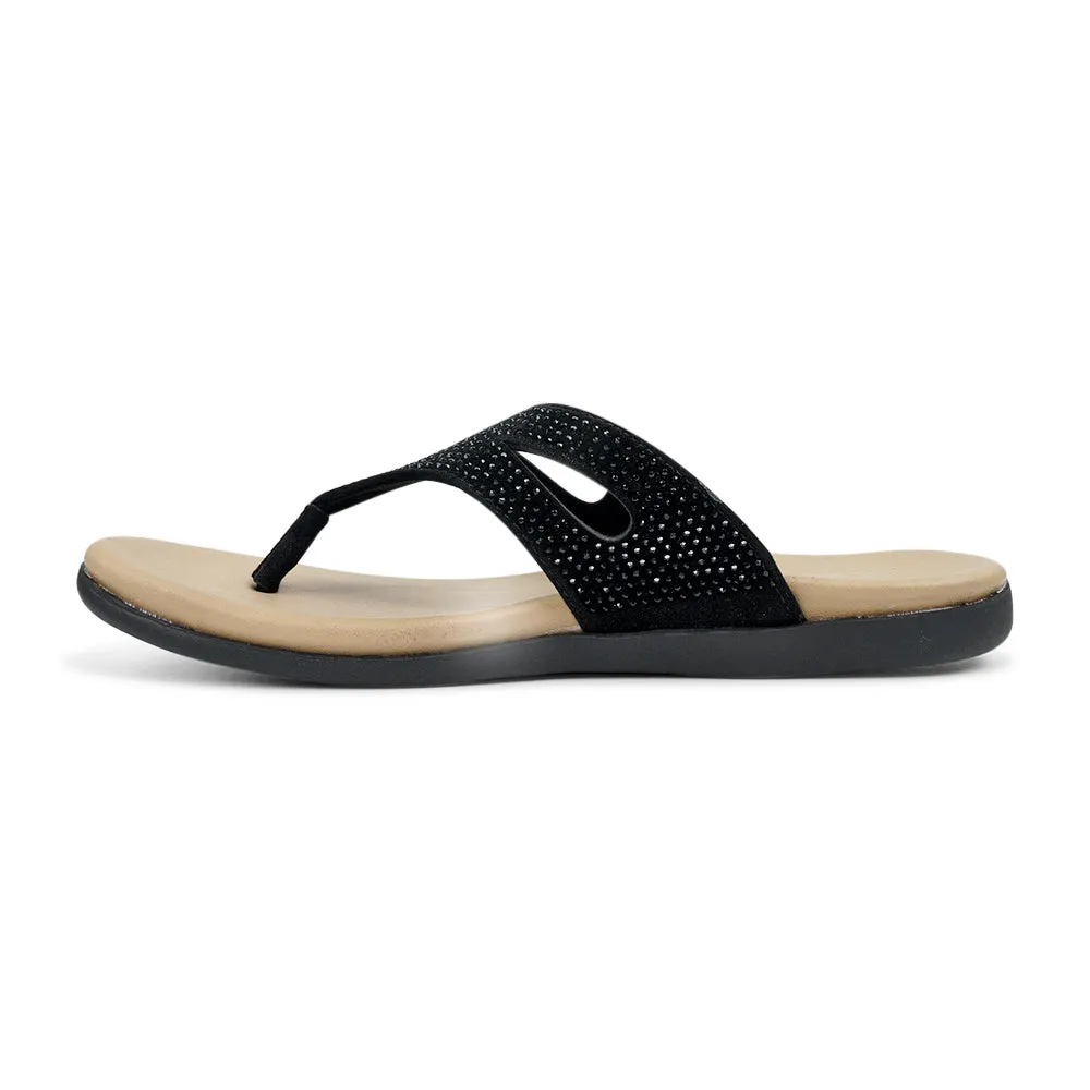 Bata SCOOPY Toe-Post Sparkly Flat Sandal for Women