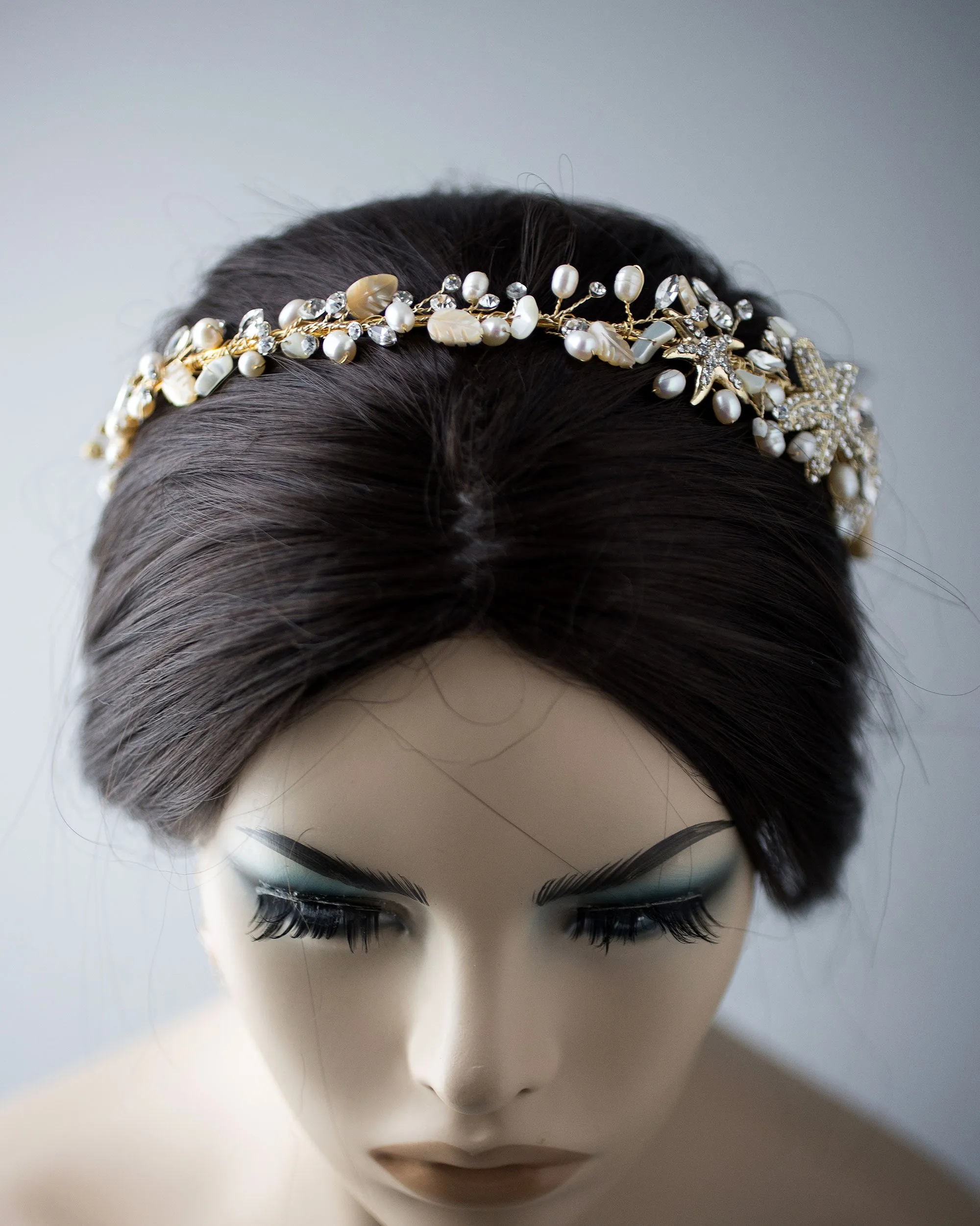 Beach Wedding Headband with Starfish and Shells