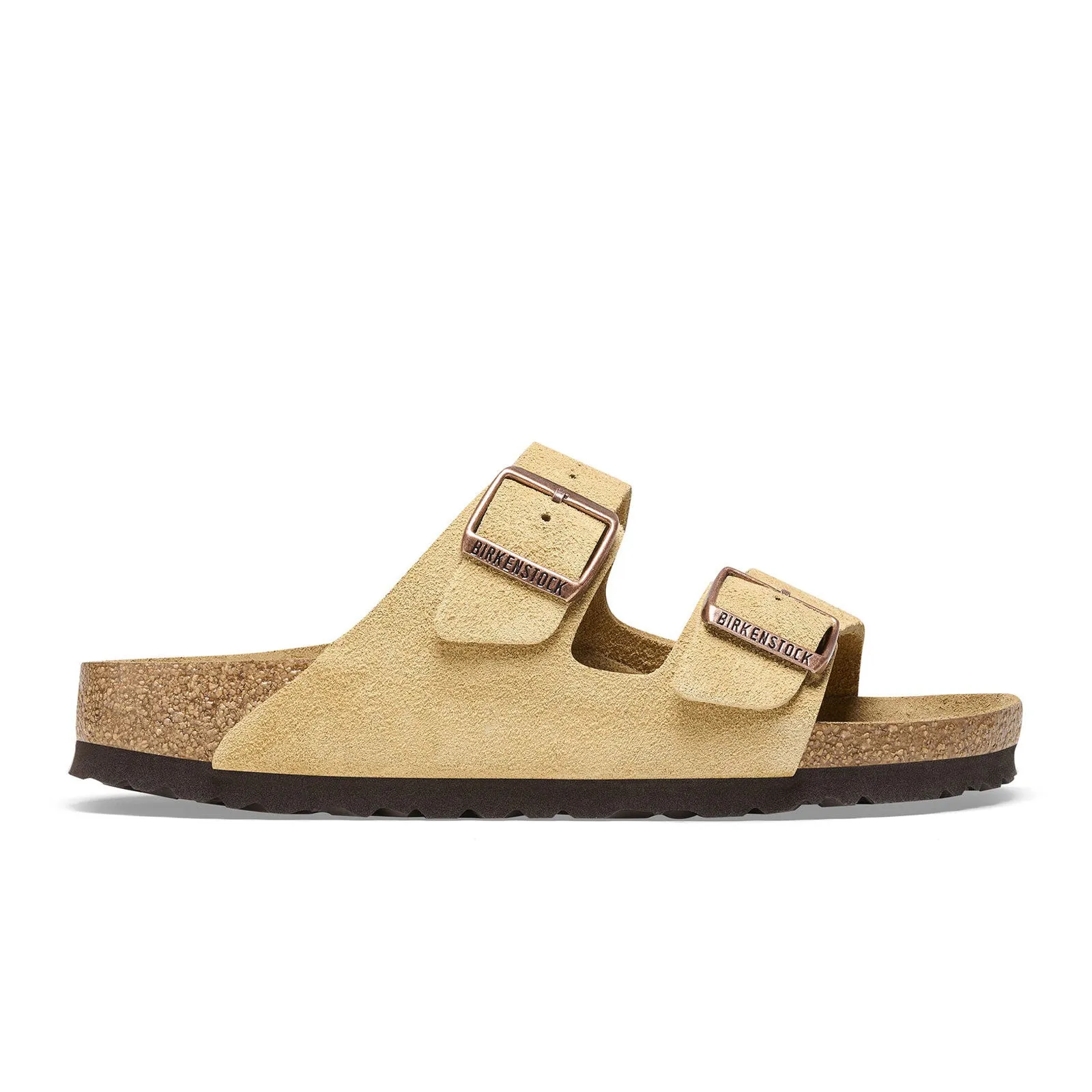 Birkenstock Arizona Narrow Slide Sandal (Women) - Latte Cream Suede