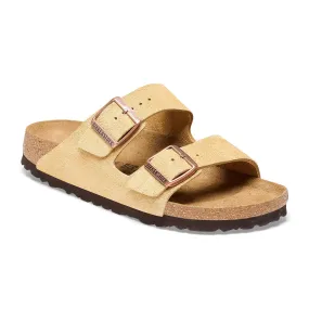 Birkenstock Arizona Narrow Slide Sandal (Women) - Latte Cream Suede