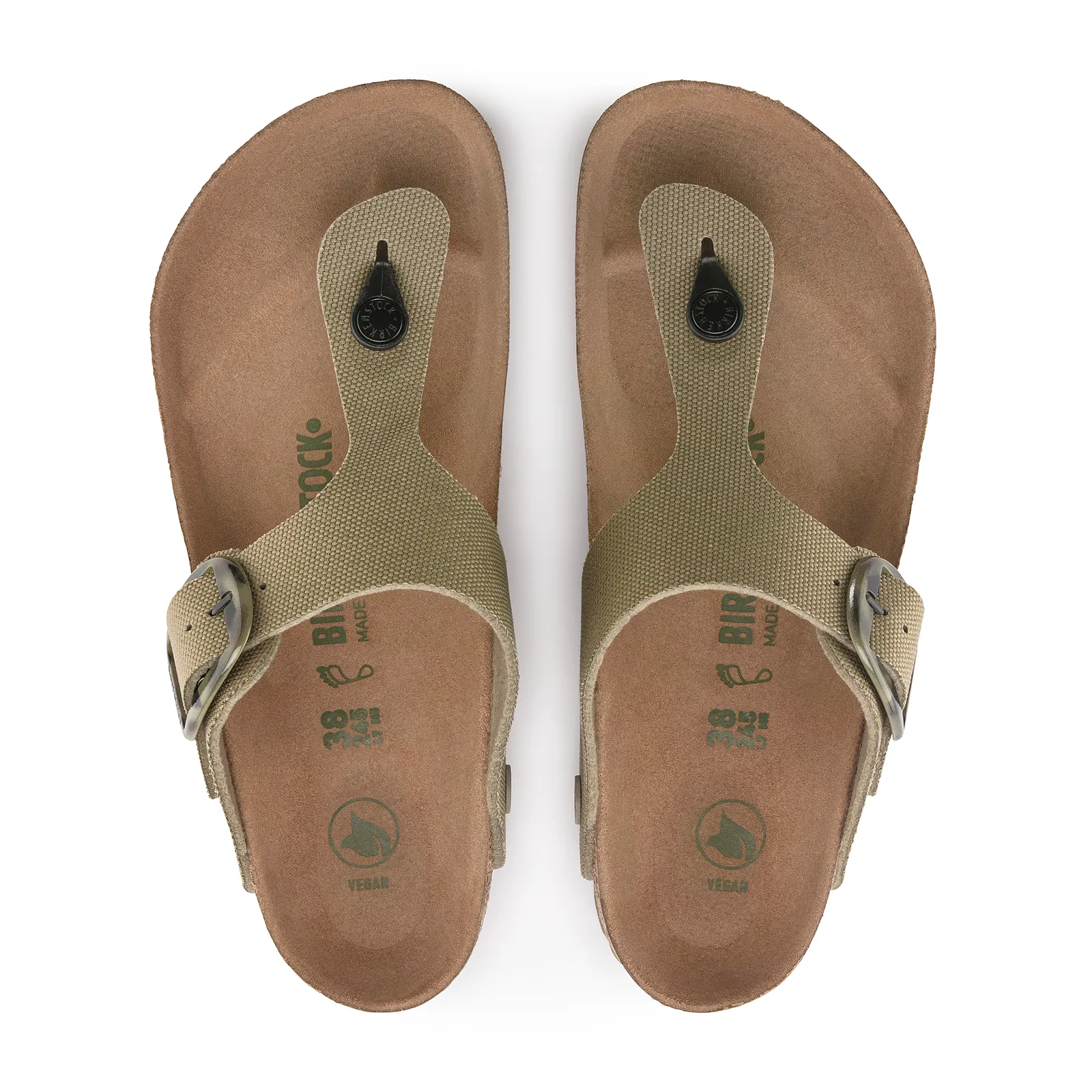 Birkenstock Gizeh Big Buckle Vegan Sandal (Women) - Faded Khaki