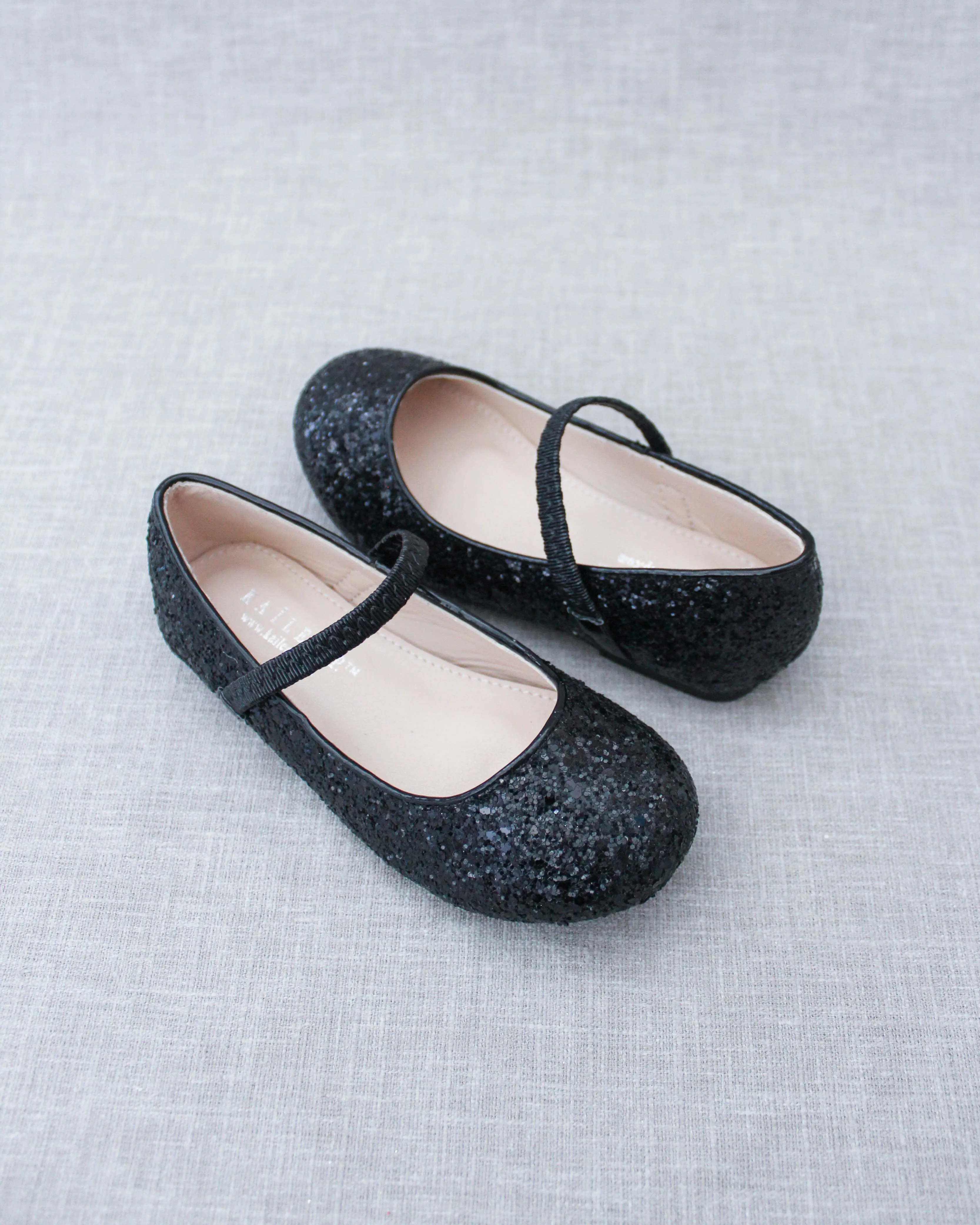 Black Rock Glitter Mary Jane Ballet Flats