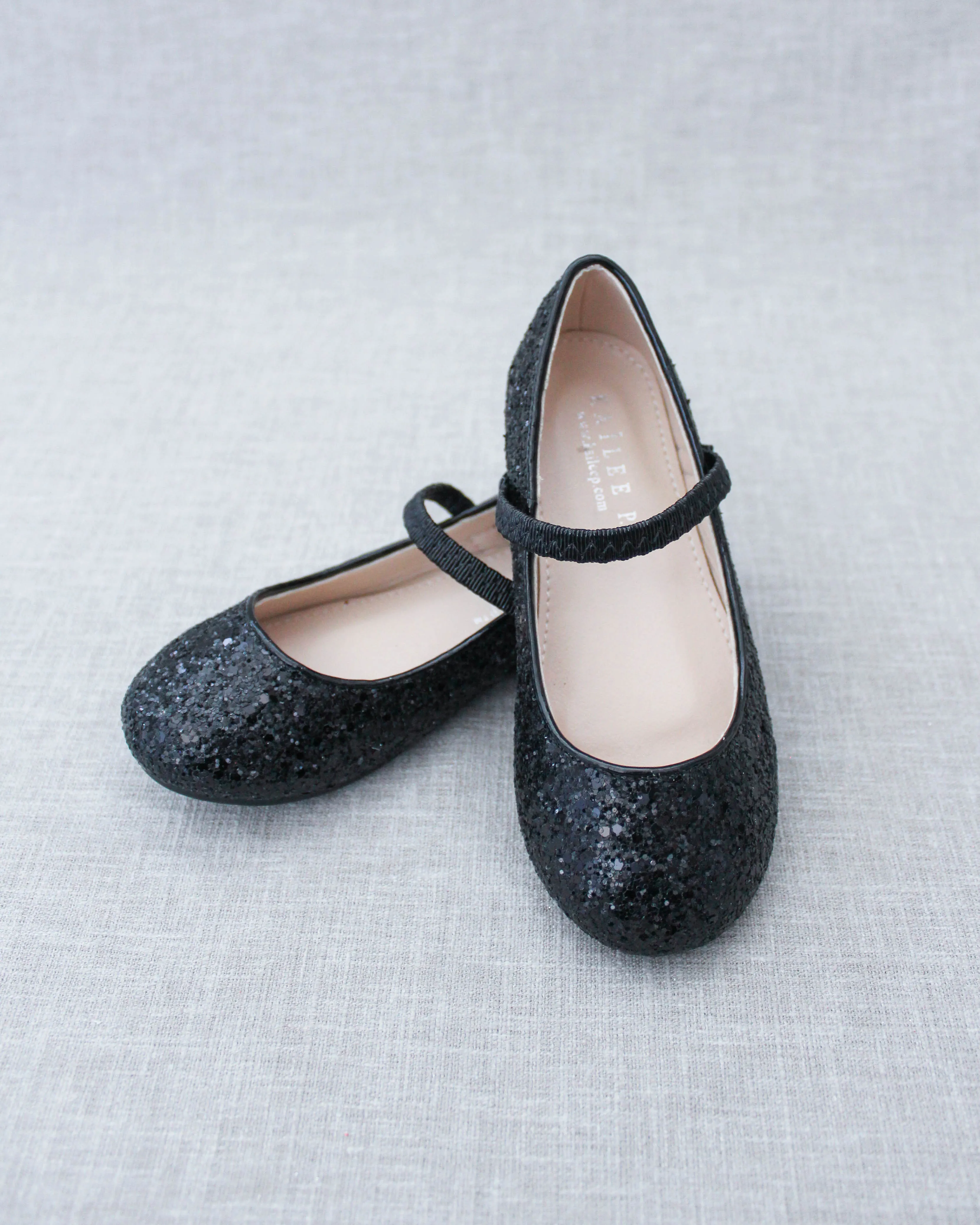 Black Rock Glitter Mary Jane Ballet Flats