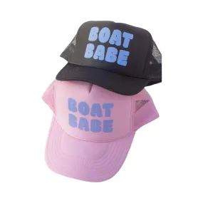 Boat Babe Trucker Hat in Pink