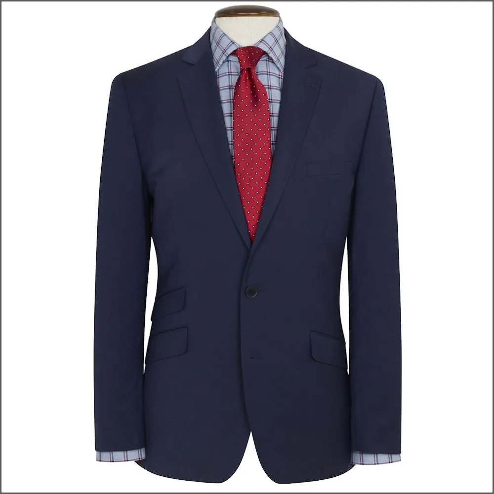 Brook Taverner Cassino Blue Fashion Fit Washable Crease Resistant Suit***