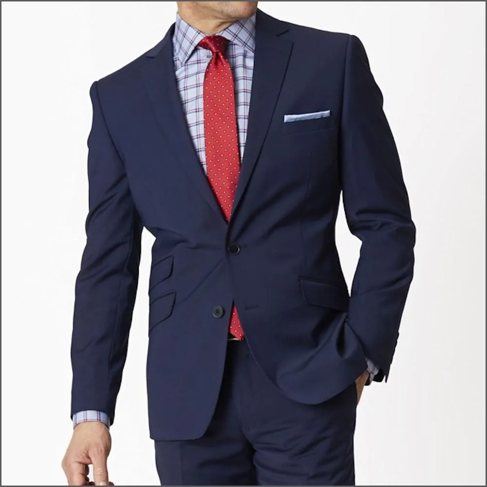 Brook Taverner Cassino Blue Fashion Fit Washable Crease Resistant Suit***