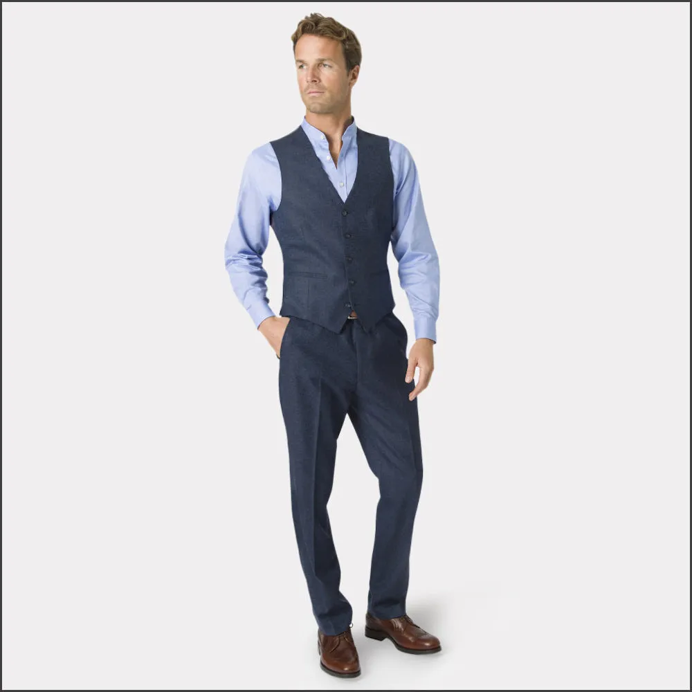 Brook Taverner Clifford Navy Donegal Wool Suit - Waistcoat Optional<><>