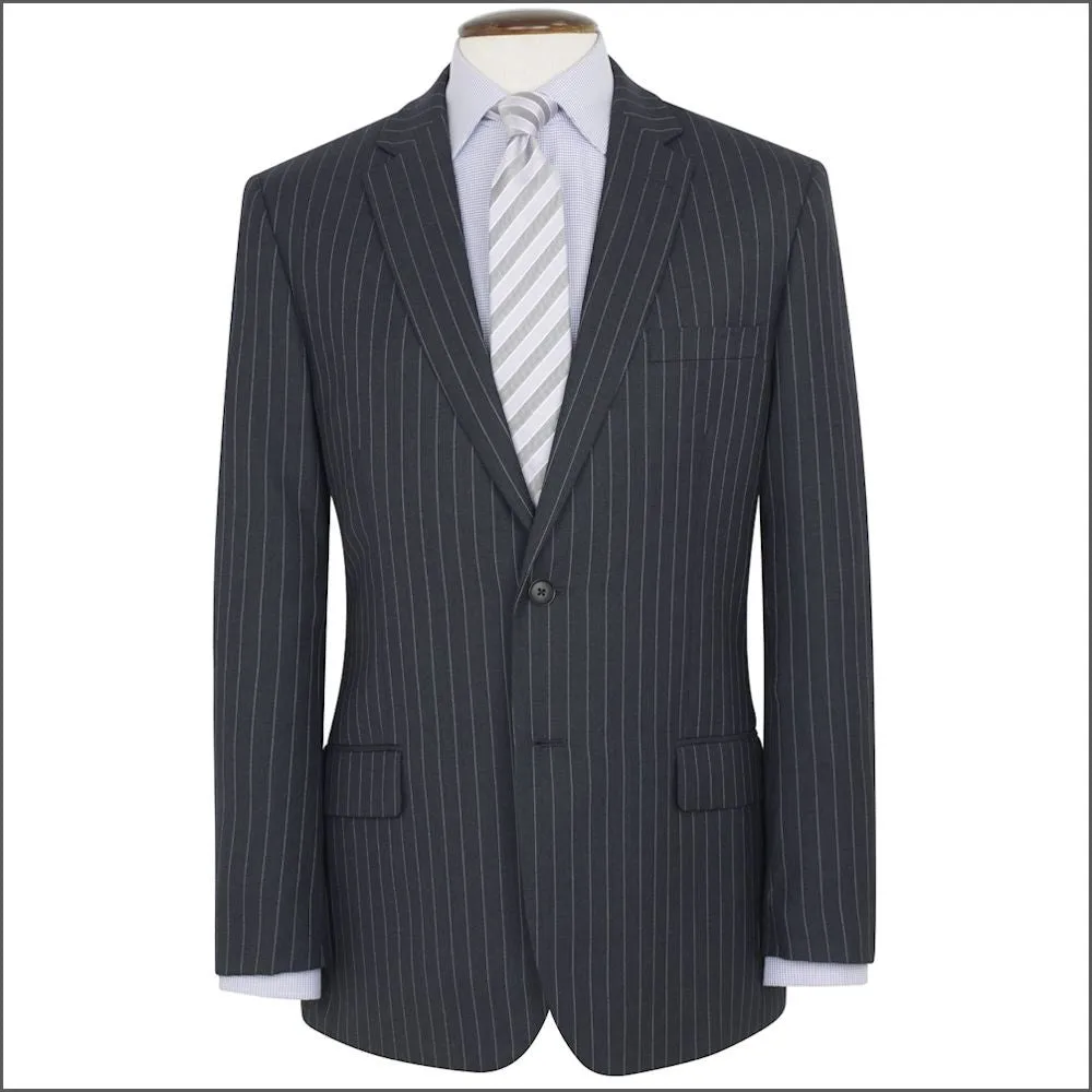 Brook Taverner Epsom Grey Pinstripe Super 110's Suit***