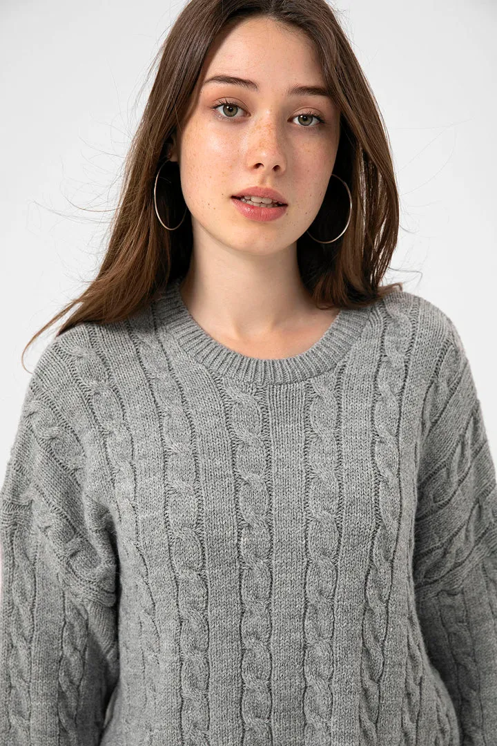 CABLE KNIT SWEATER