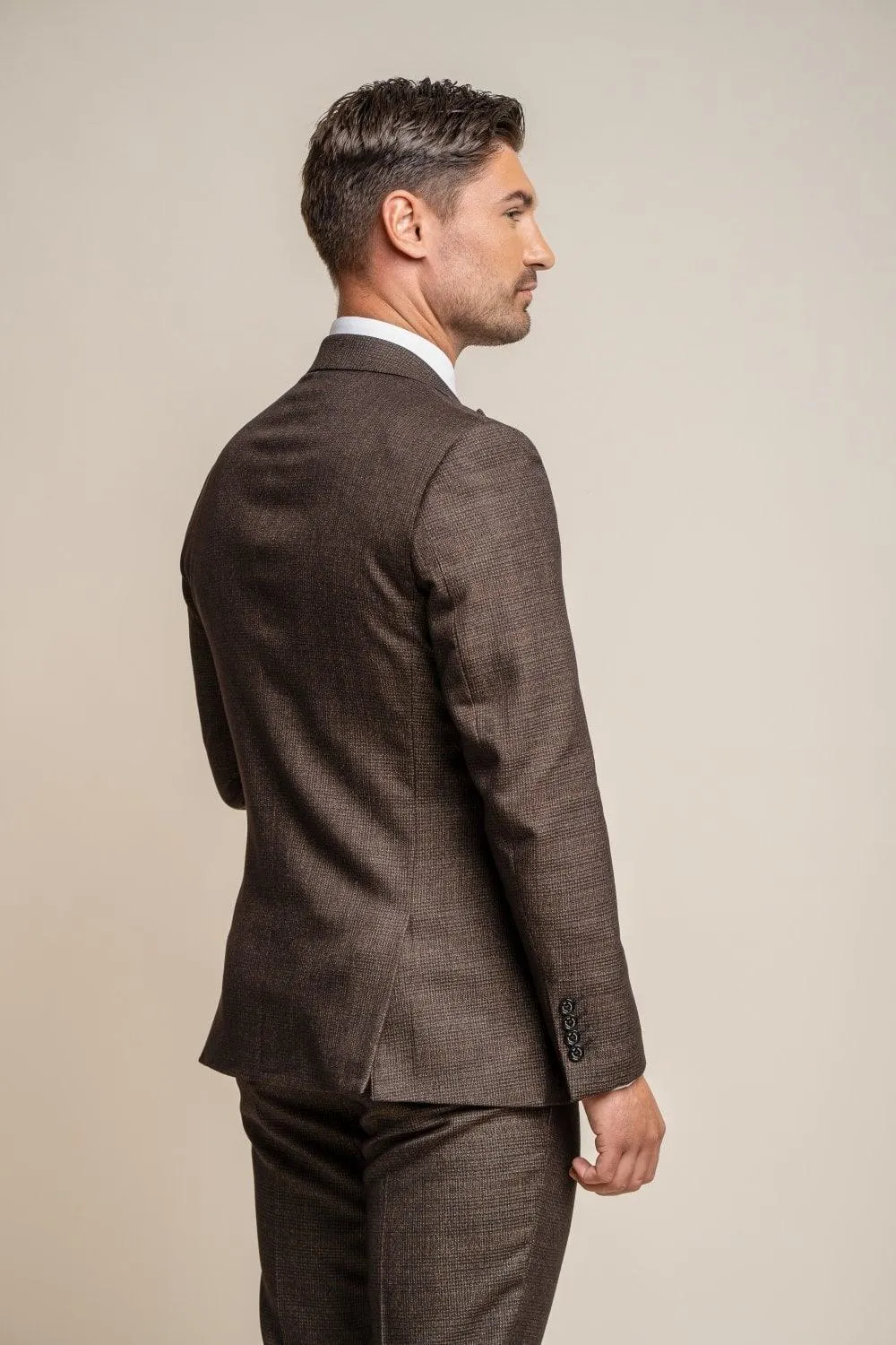 Caridi Brown Suit With Lennox Beige Waistcoat