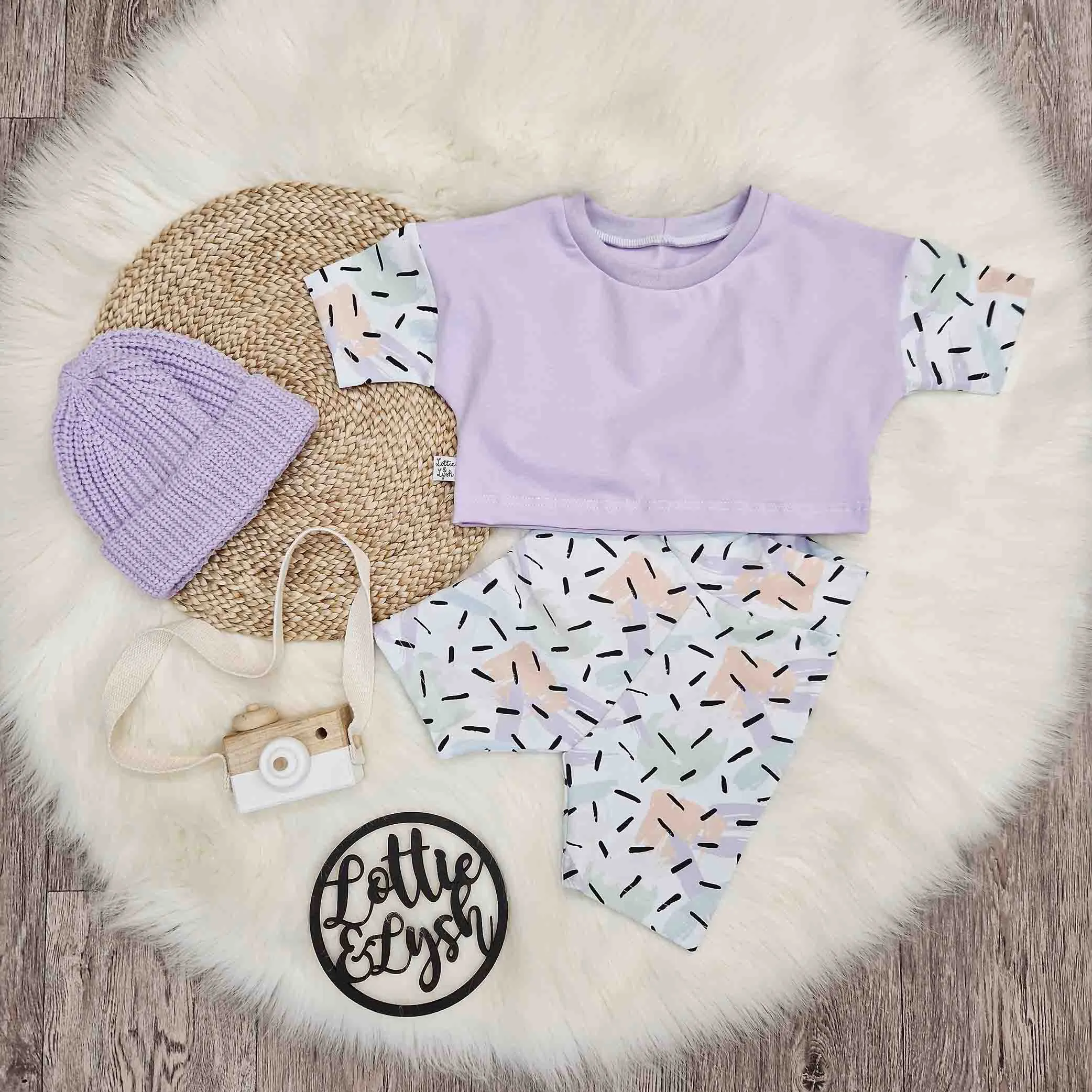 Confetti Cropped T-shirt & Shorts Set