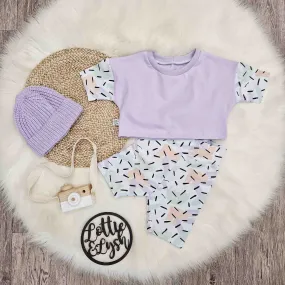 Confetti Cropped T-shirt & Shorts Set