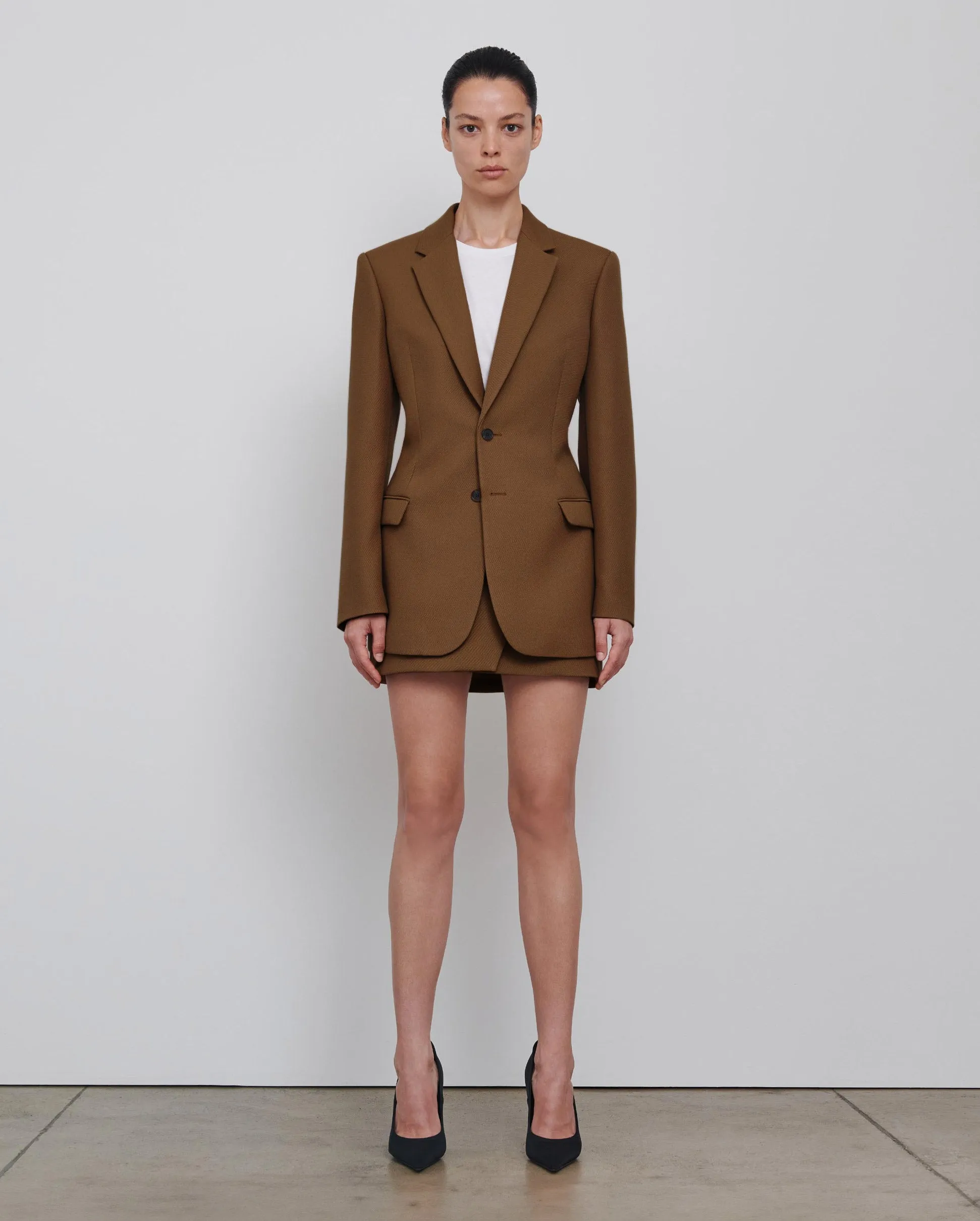 CONTOUR BLAZER / BROWN