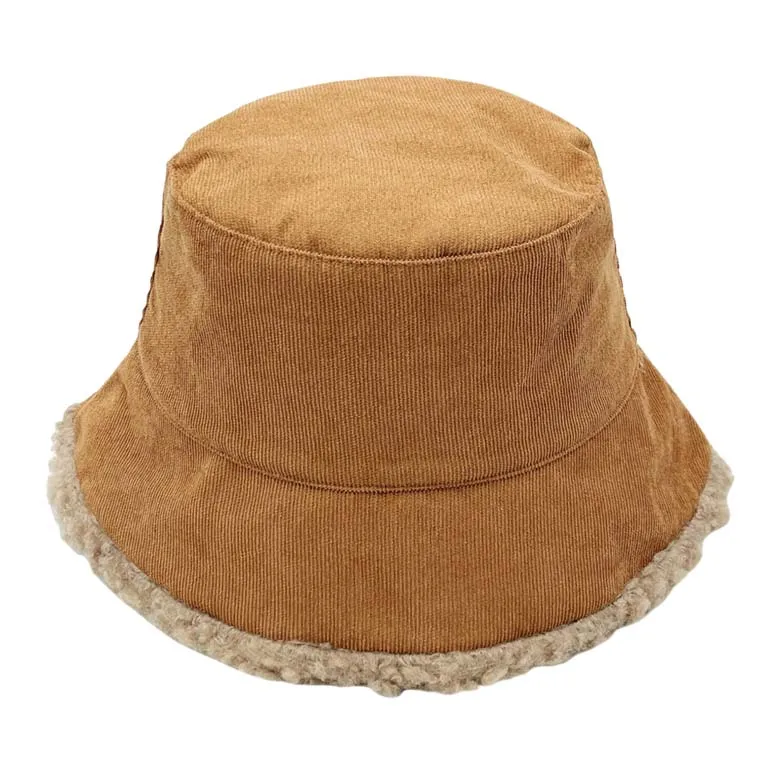 Corduroy Sherpa Bucket Hat