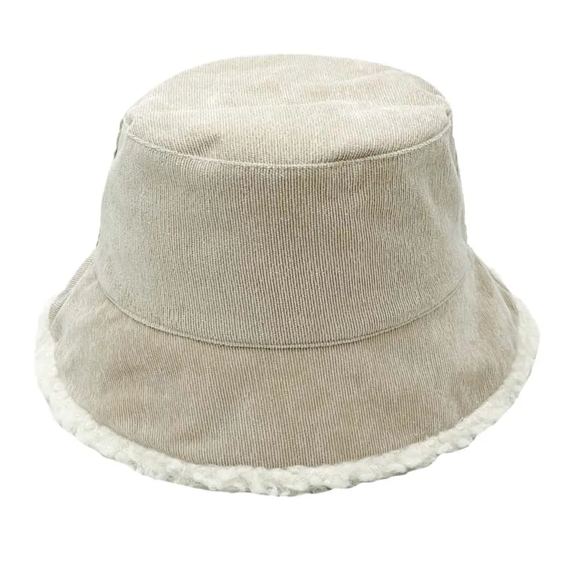 Corduroy Sherpa Bucket Hat