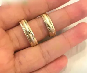 DALE 18K Gold Wedding Bands, Couple Rings