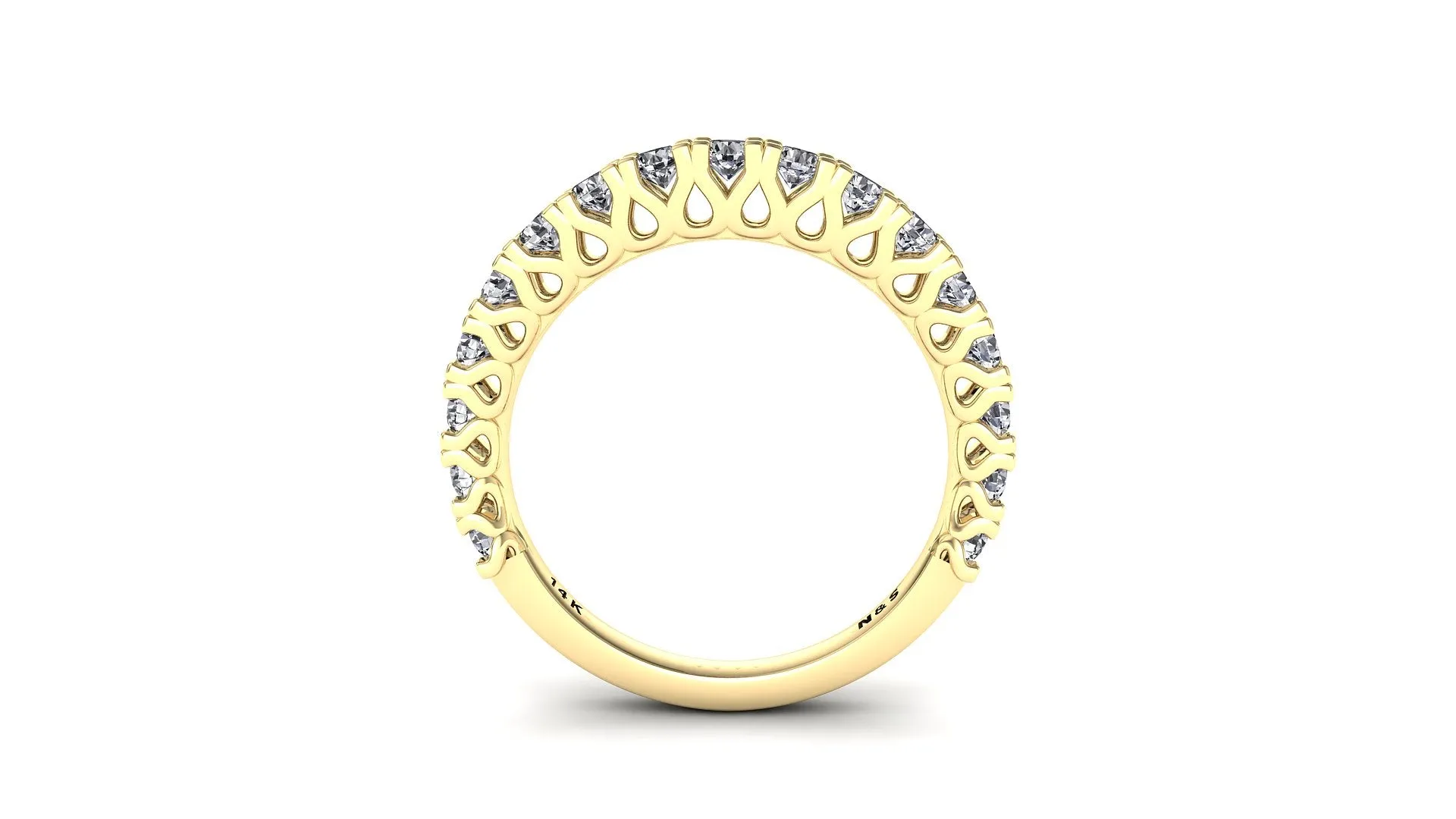 Diamond Band 0.93 ct tw Round-Cut 14K Gold BAN132