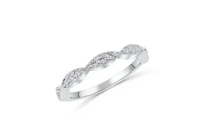 Diamond Wedding Band 0.29 ct tw Round Cut 14K White Gold BAN046