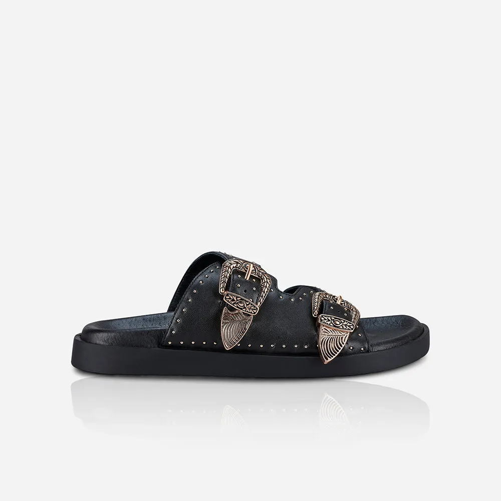 Eastwood Stud Footbed | Black/Gold