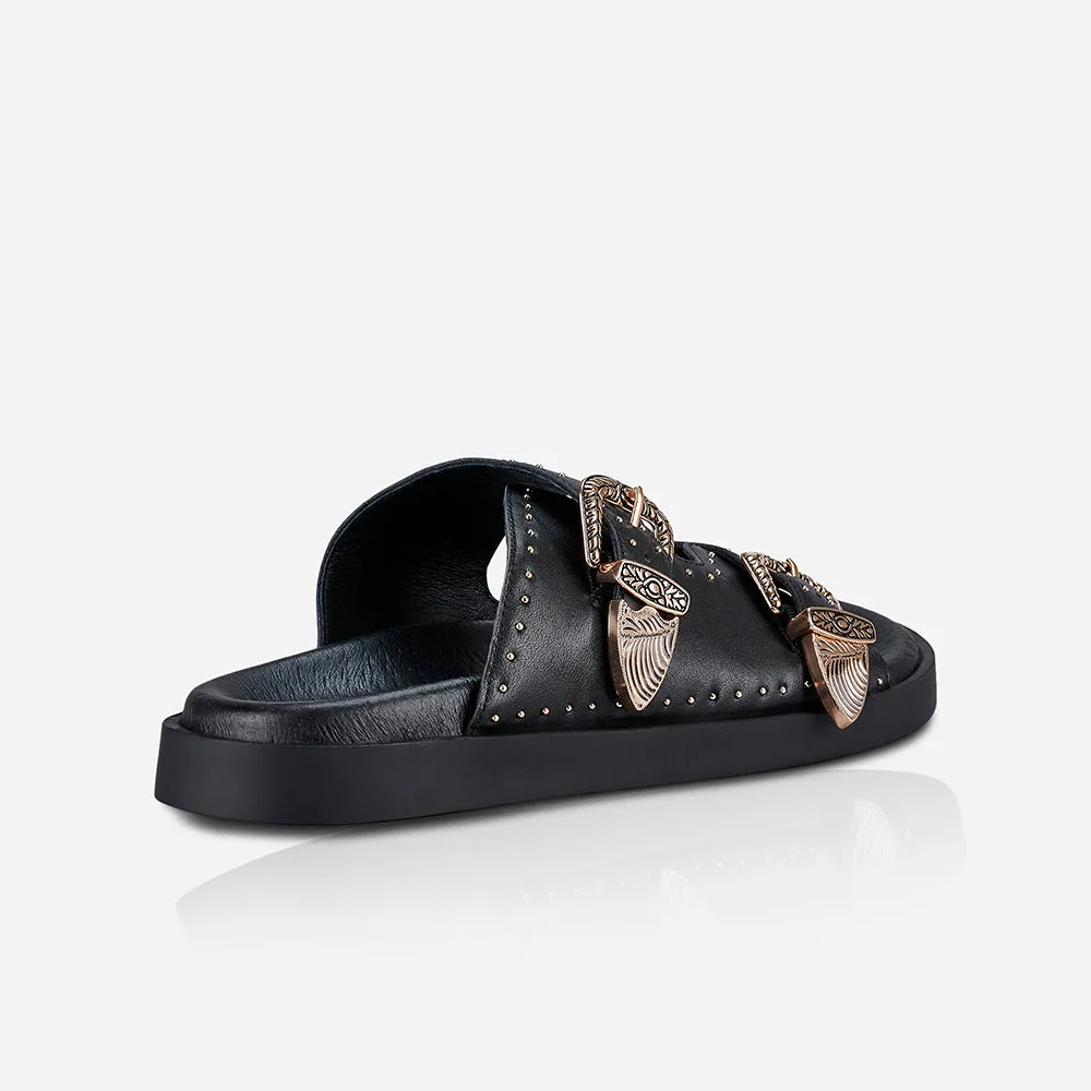 Eastwood Stud Footbed | Black/Gold