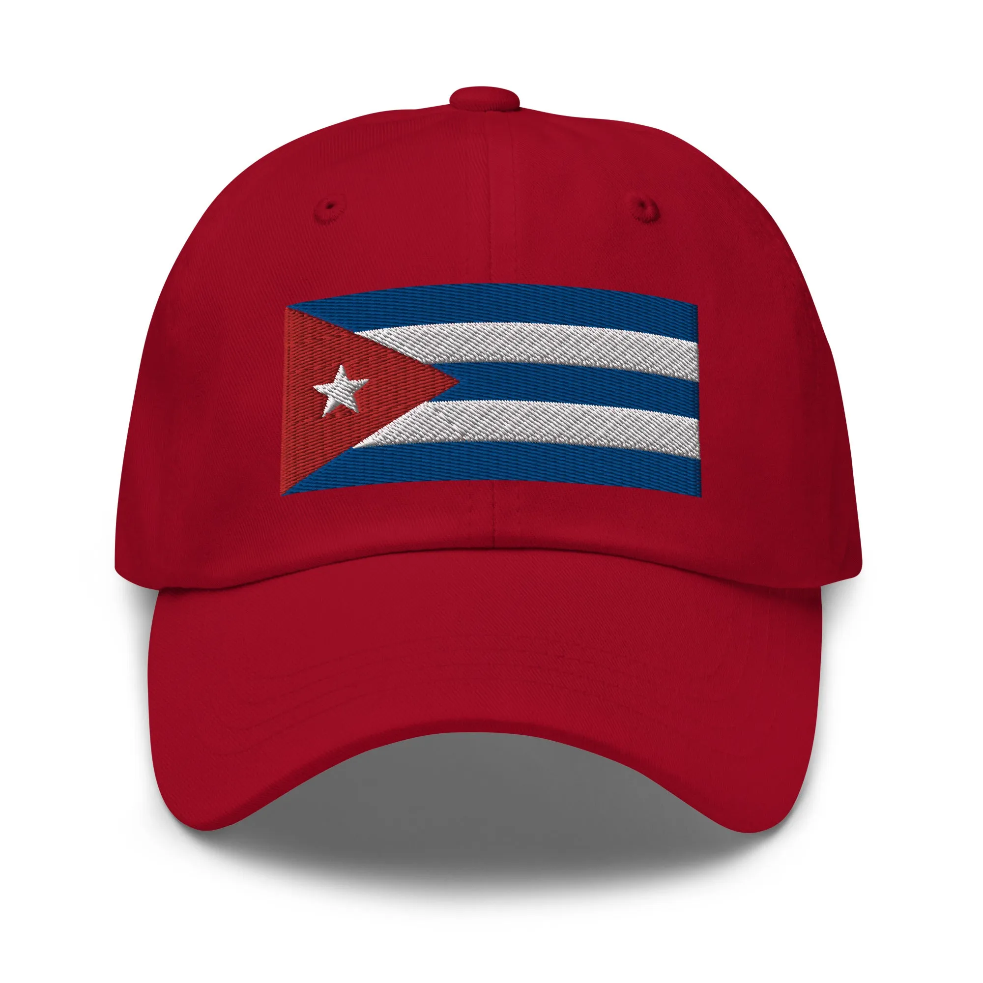 Embroidered Dad Hat With Cuba Flag