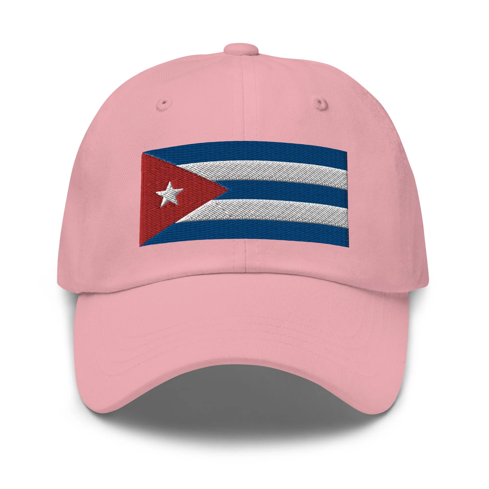 Embroidered Dad Hat With Cuba Flag