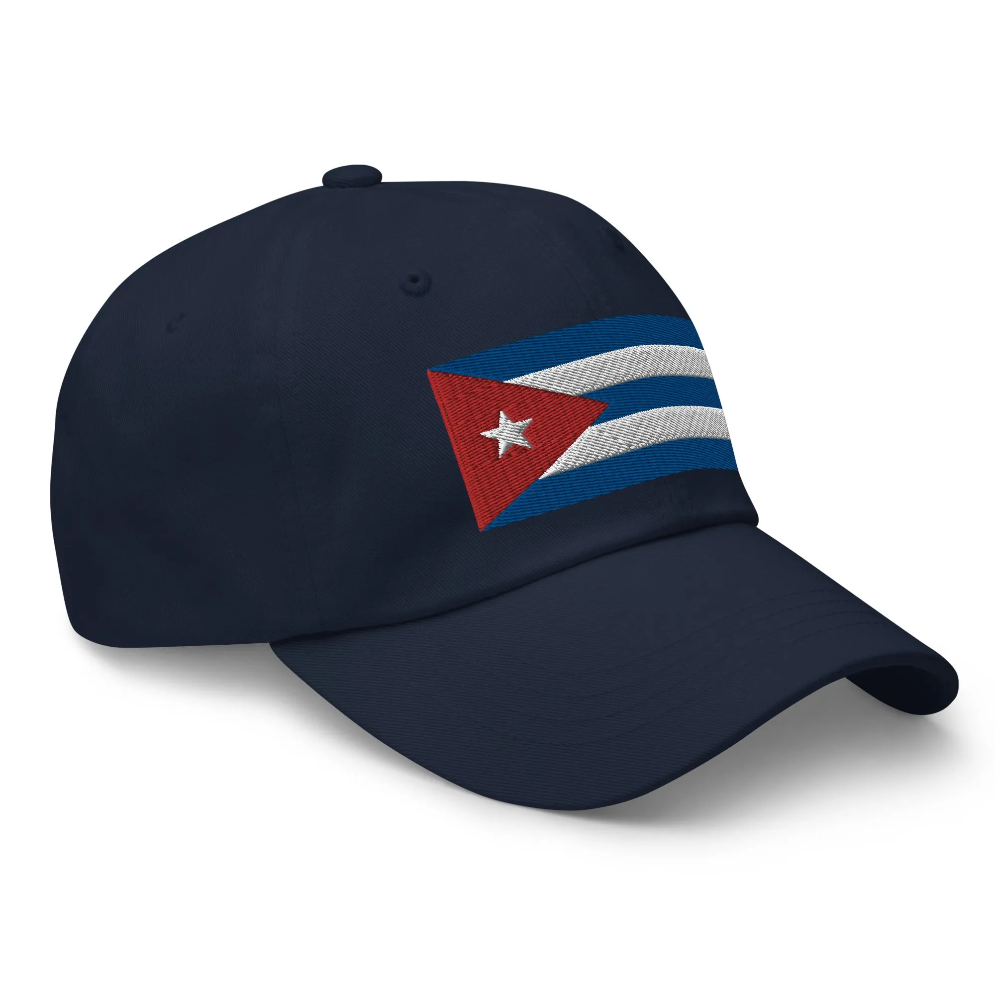 Embroidered Dad Hat With Cuba Flag