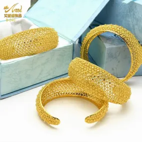 Gold Color Bangles For Women Arabic Luxury Charm Bracelet S4450457