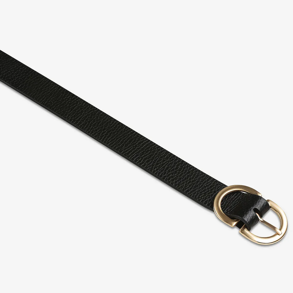 In Reverse - Black Gold Leather Belt